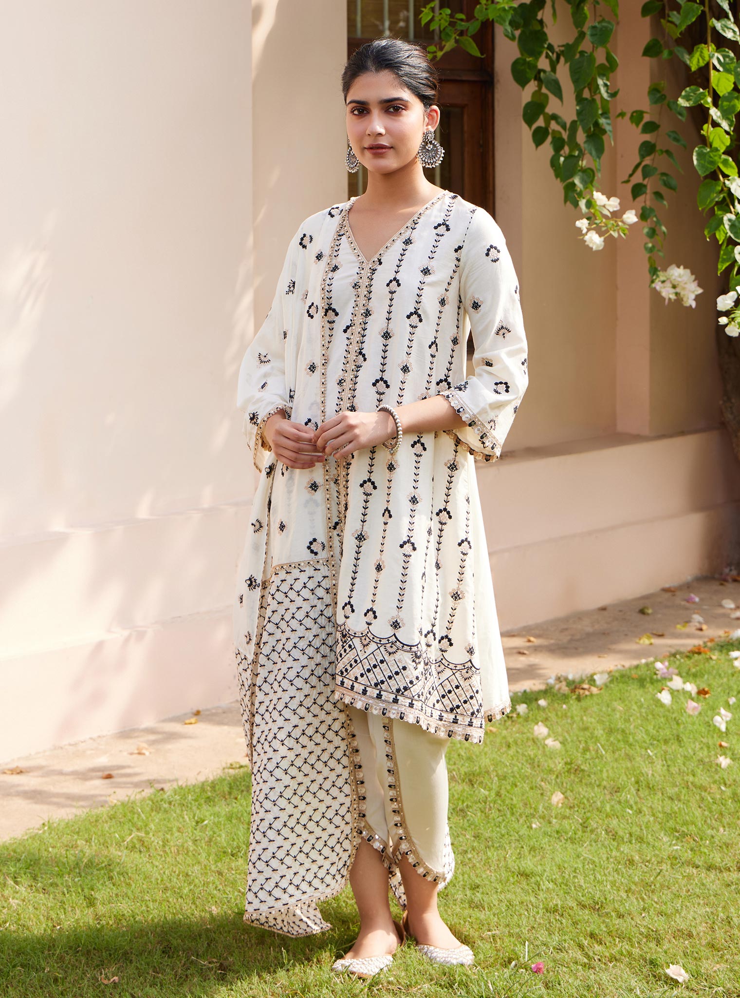 Suvasi Pima Off White Kurta Set