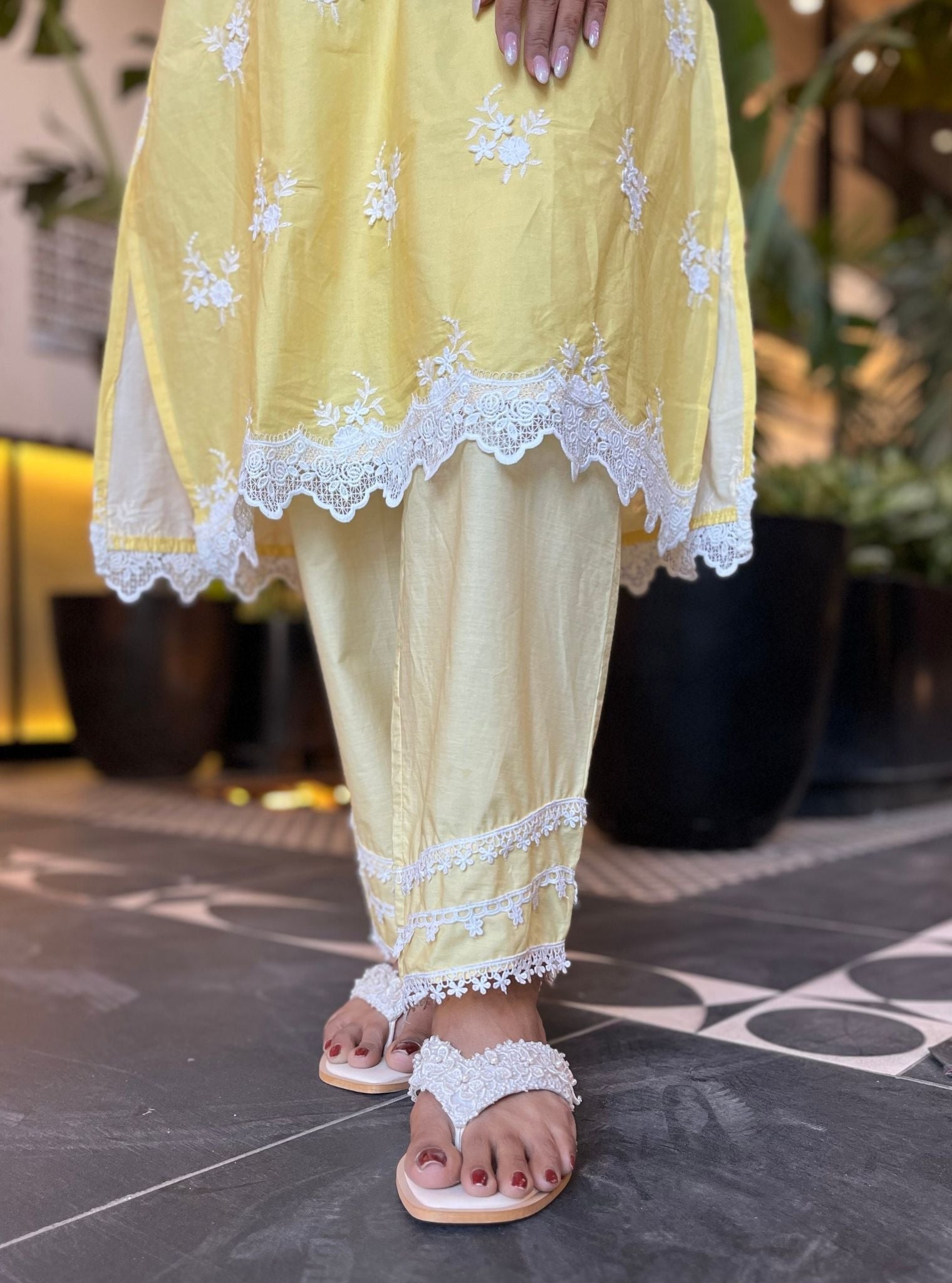 Enola Supima Cotton Ombre Yellow Kurta Set
