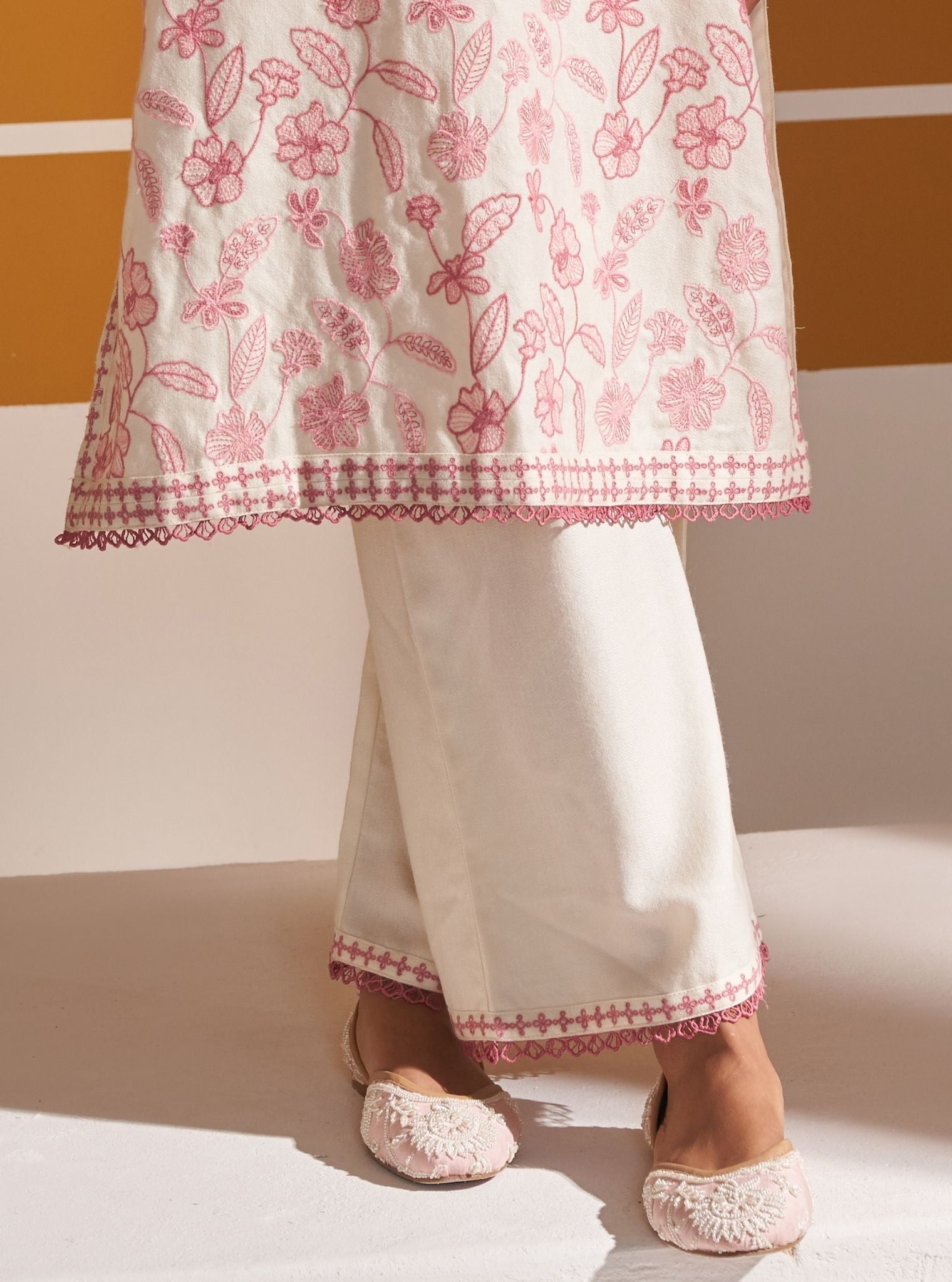Clare Wool Off White Kurta Set