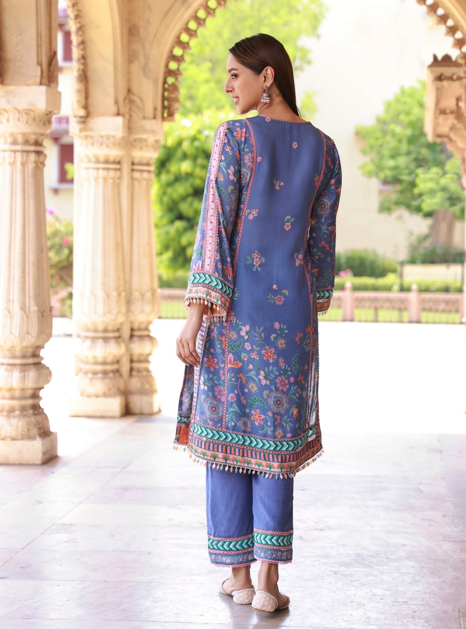 Lelita Lawn Steel Blue Kurta Set