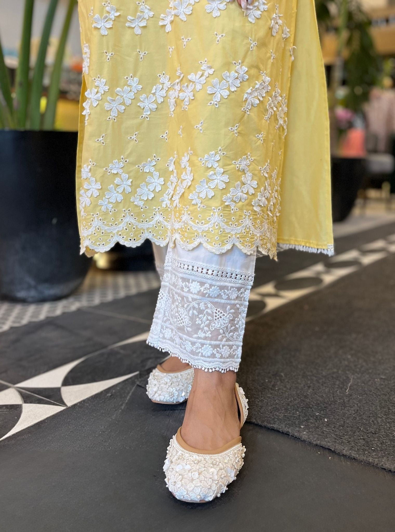Asota Supima Cotton Yellow Kurta Set