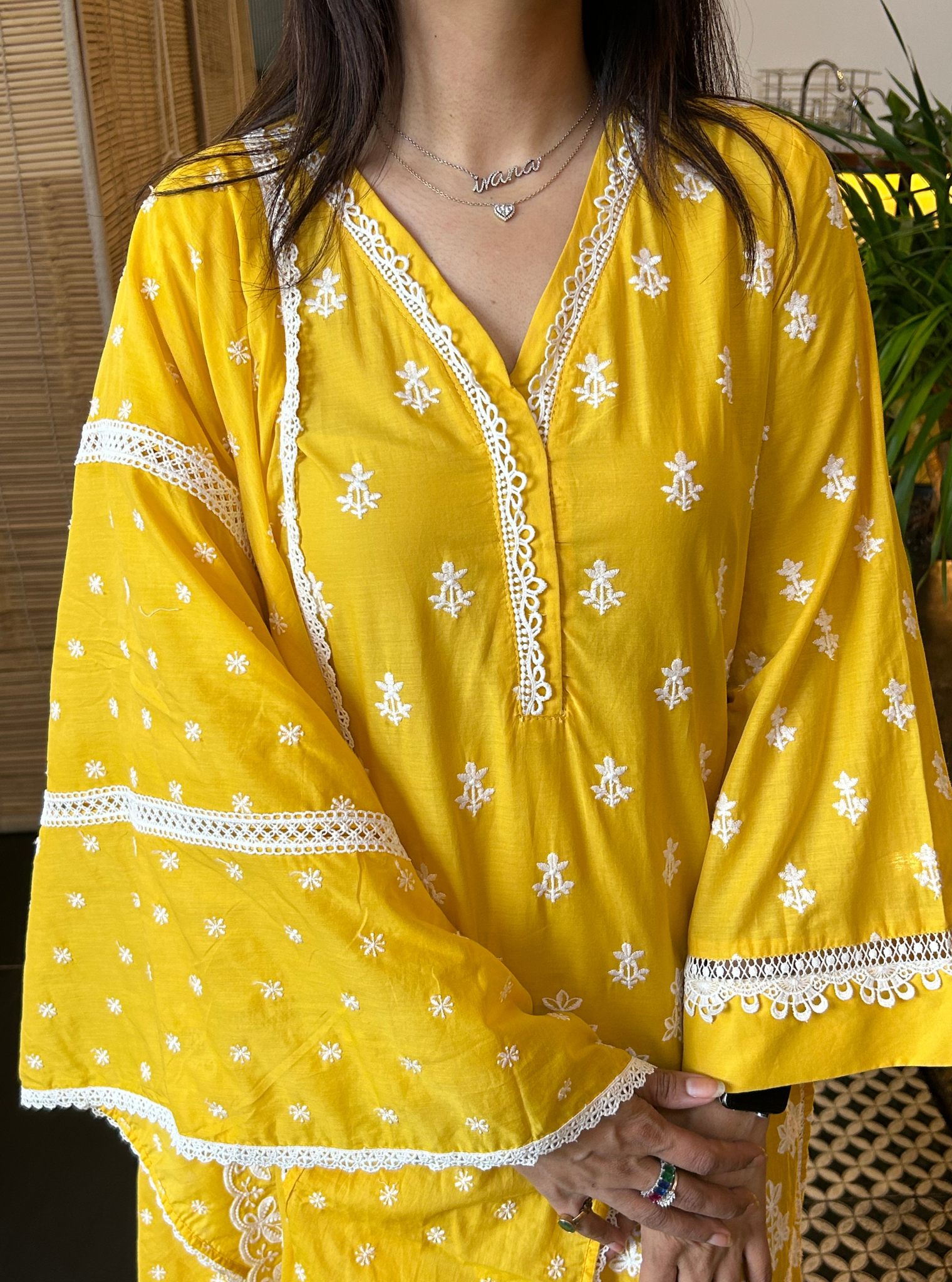 Rith Supima Cotton Yellow Kurta Set