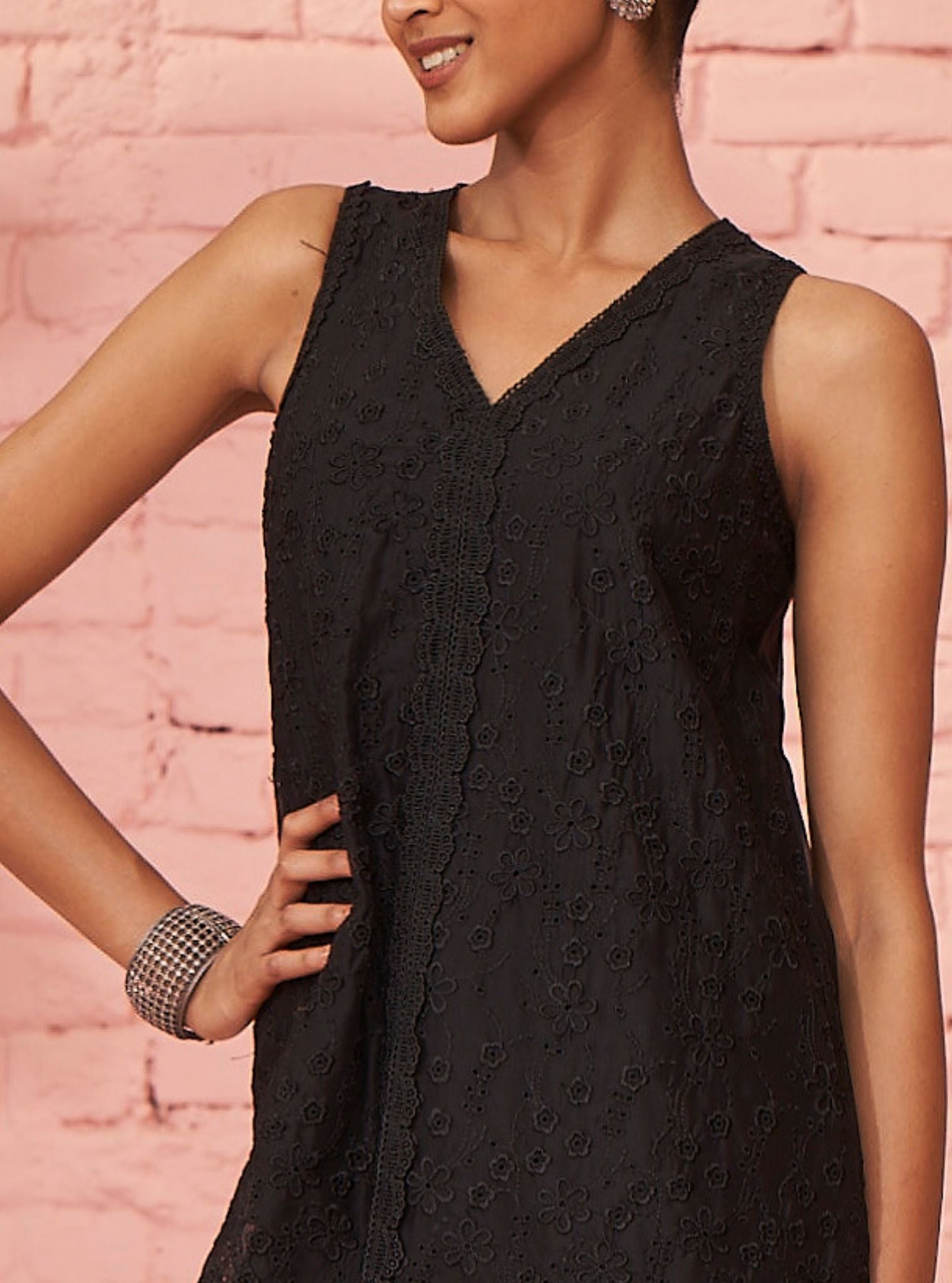 Rehanshi Organza Black Co-ord Set