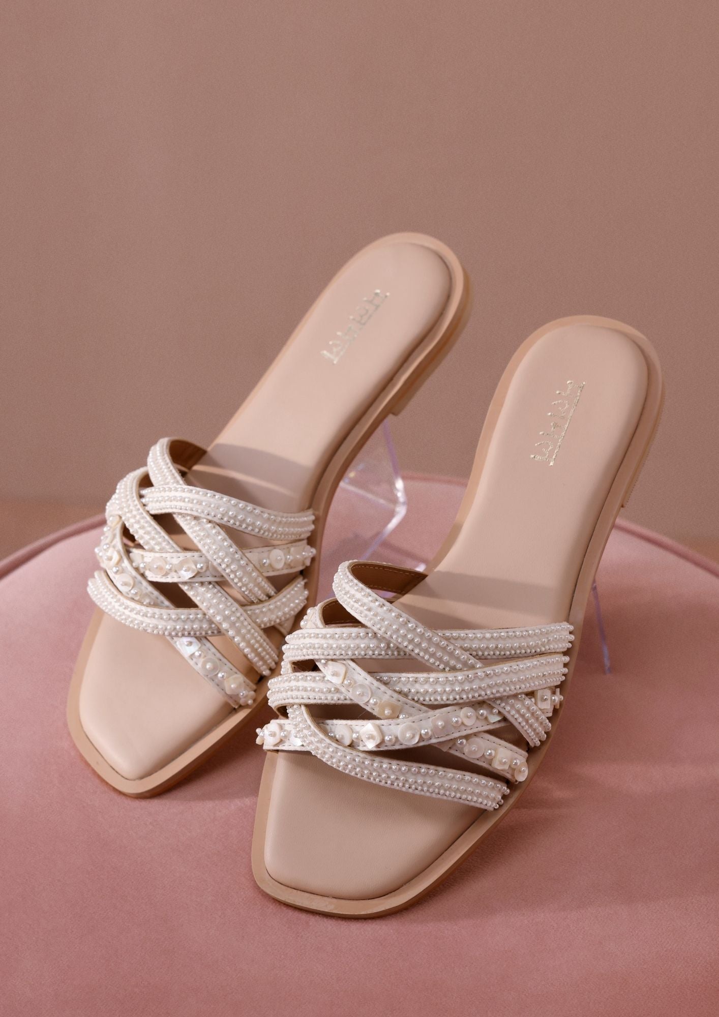 Magnolia Off-White Criss-Cross Flat Sandal