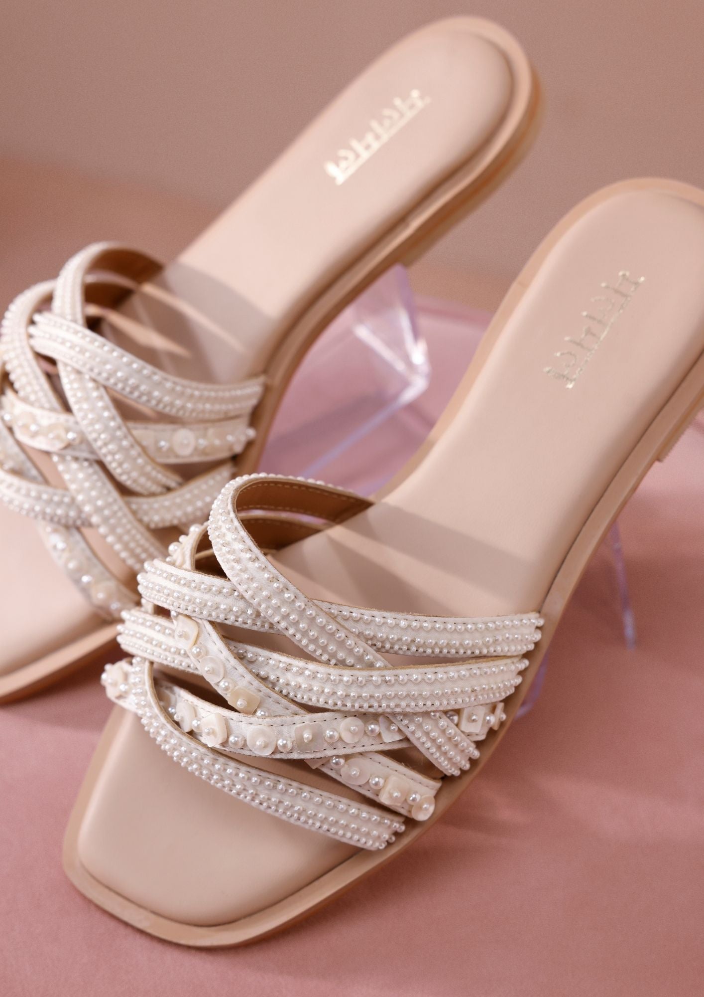 Magnolia Off-White Criss-Cross Flat Sandal