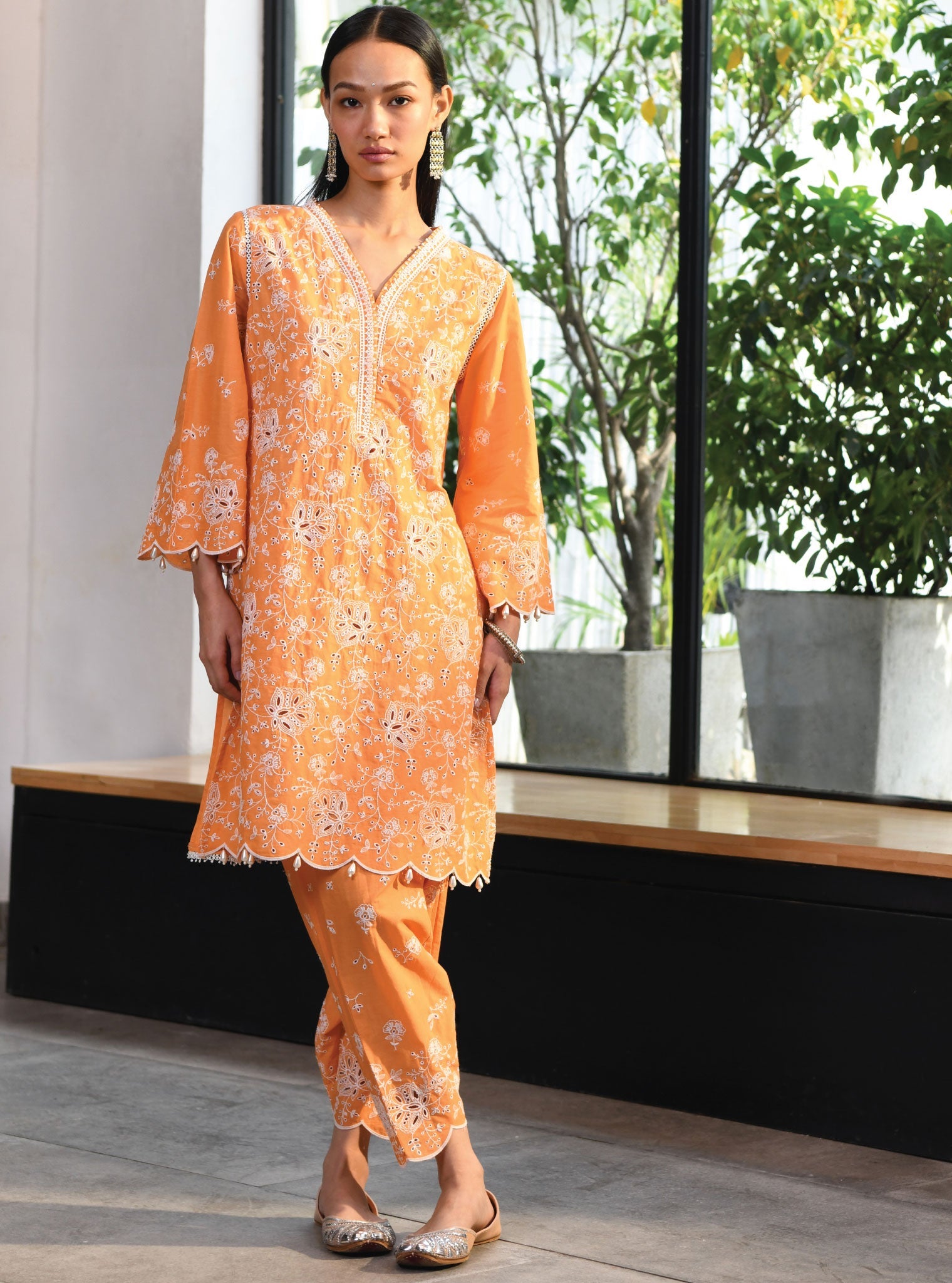 Norwich Supima Cotton Orange Kurta Set
