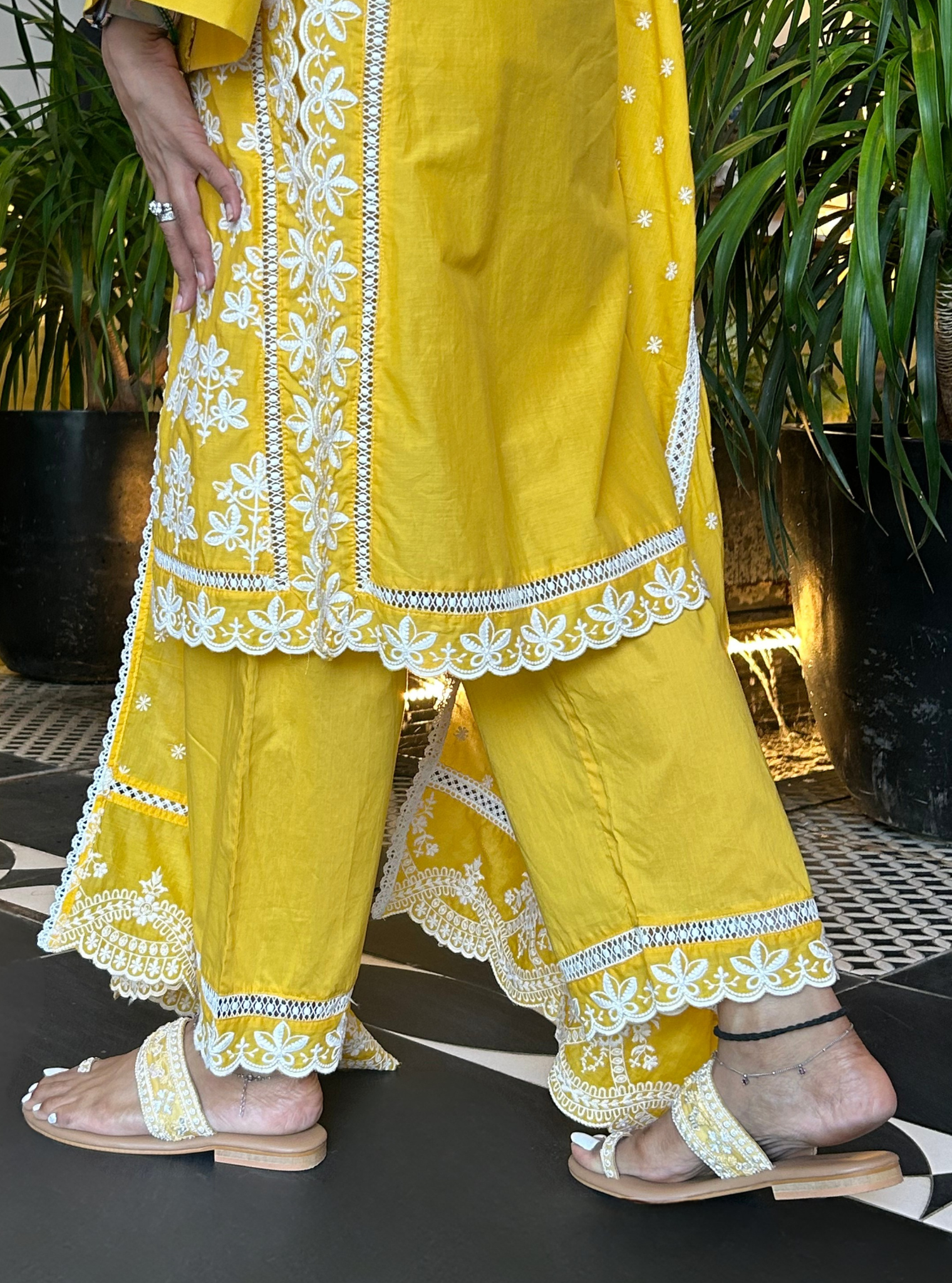 Rith Supima Cotton Yellow Kurta Set