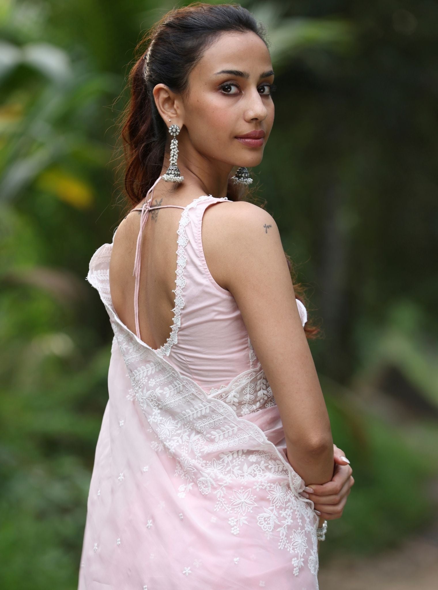 Roja Organza Ombre Pink Saree