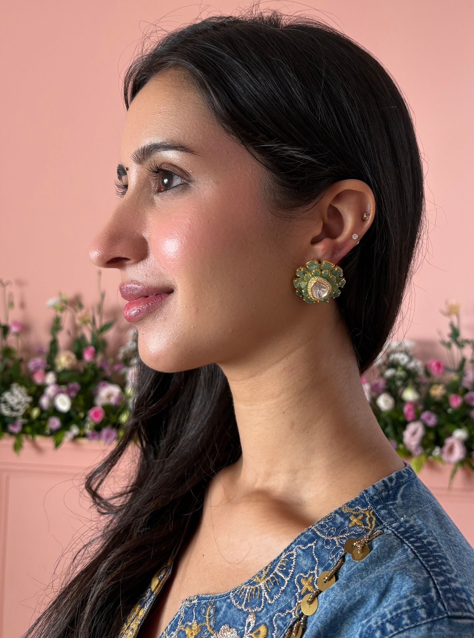 Pure Silver Faya Studs