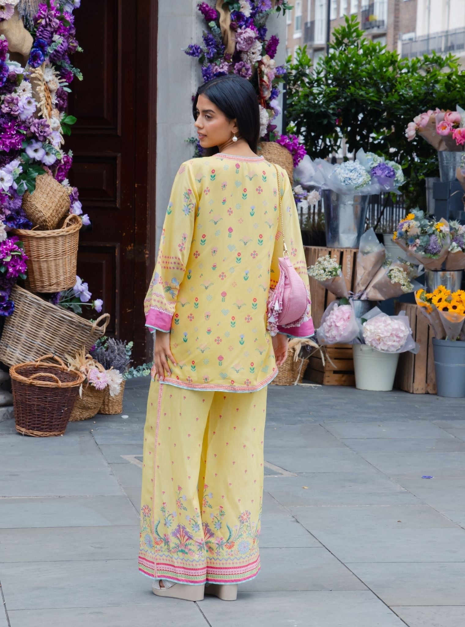 Evara Lawn Printed Yellow Top Set