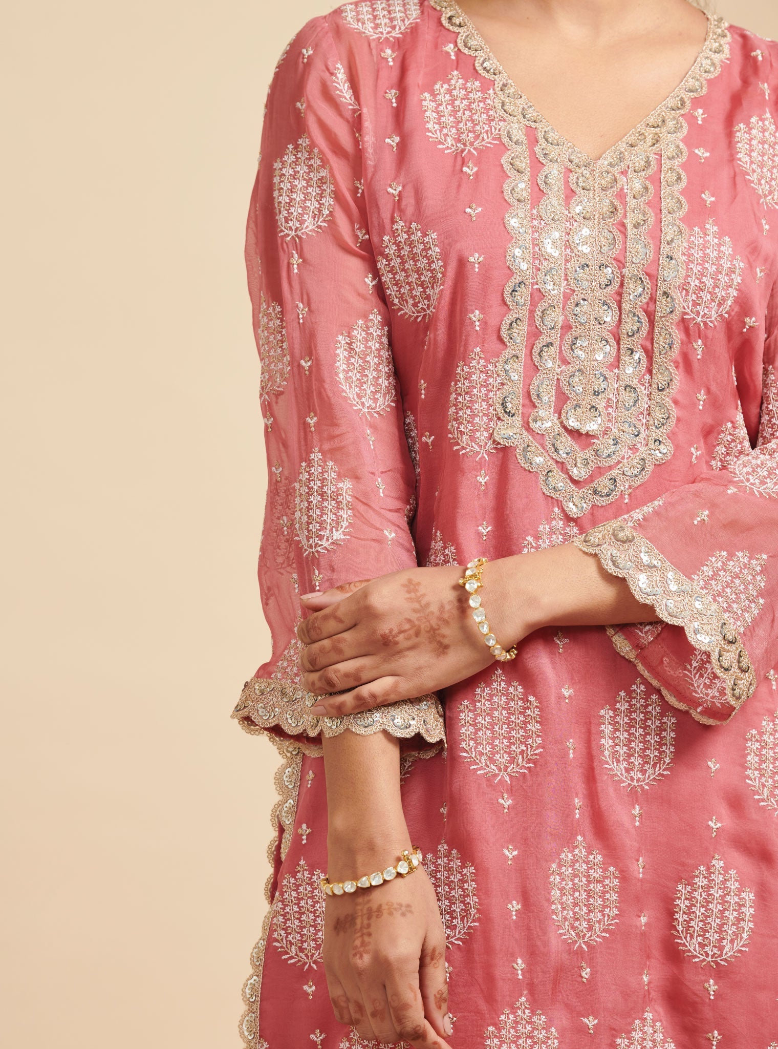 Shagna Organza Mauve Kurta Set