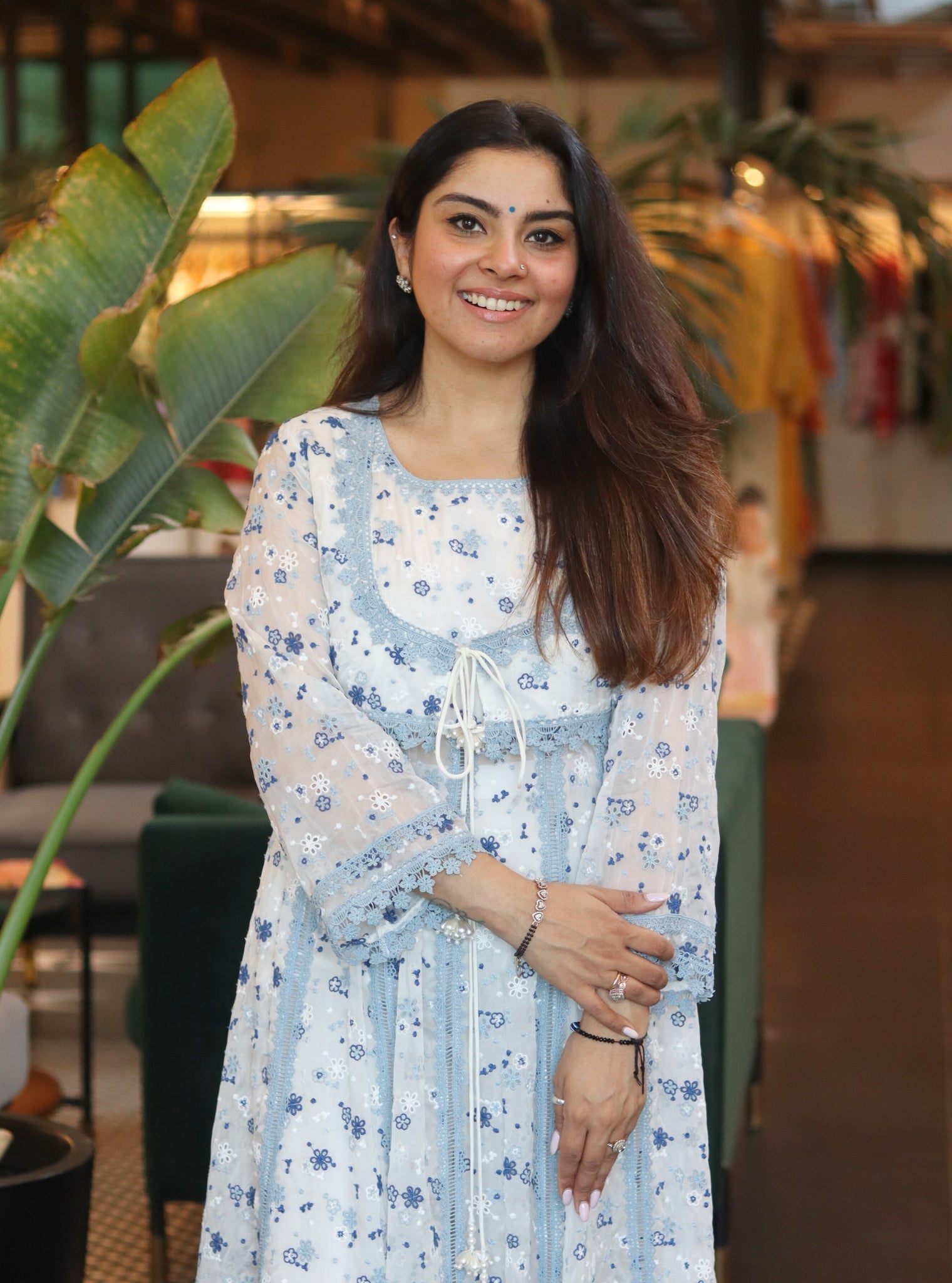 Elena Organza White Kurta Set