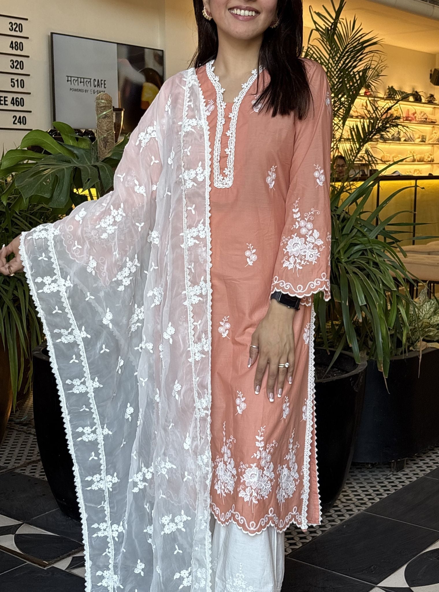 Love Song Supima Cotton Peach Kurta Set