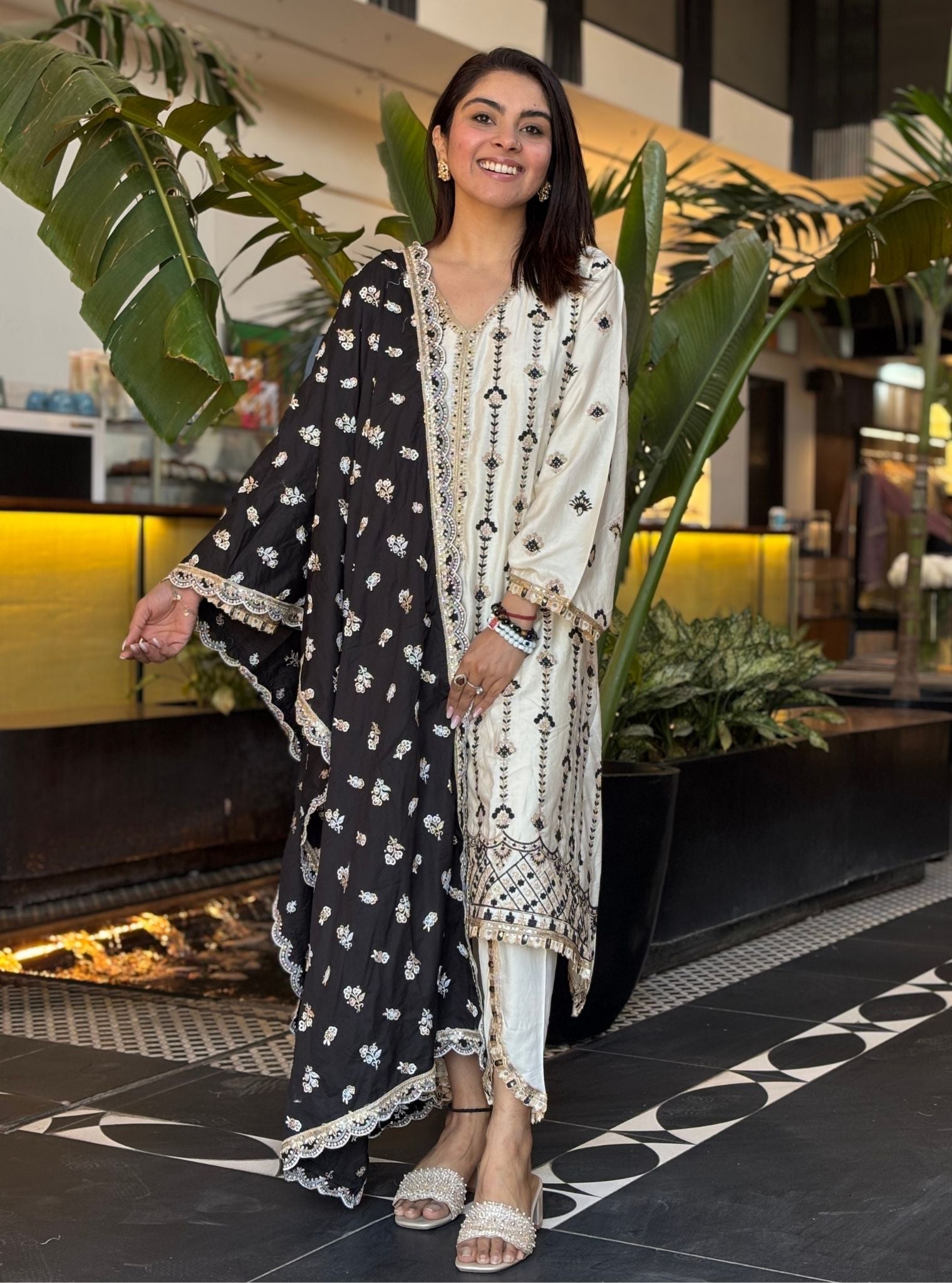 Suvasi Pima Off White Kurta Set