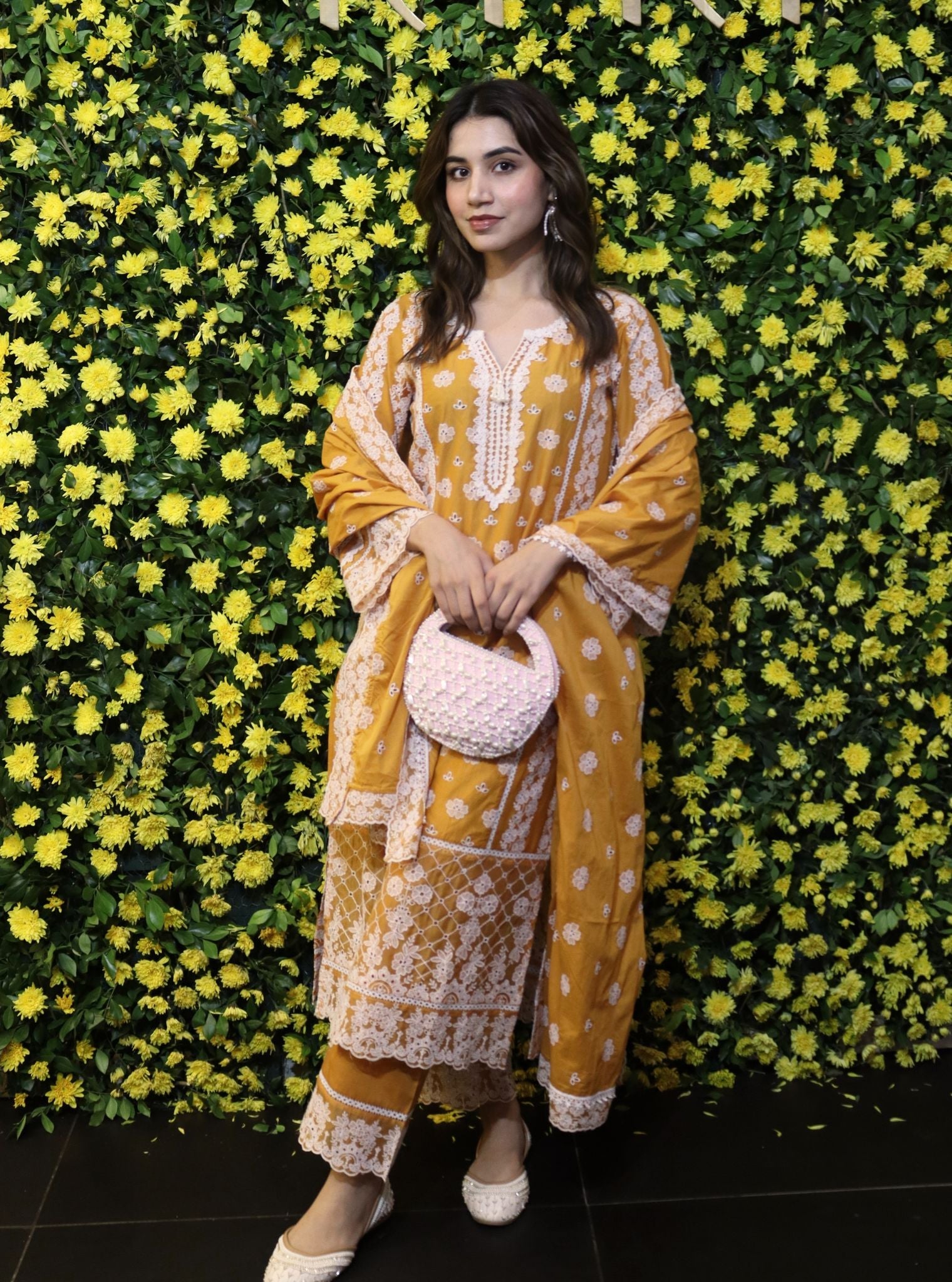 Tamaya Supima Cotton Orange Kurta Set