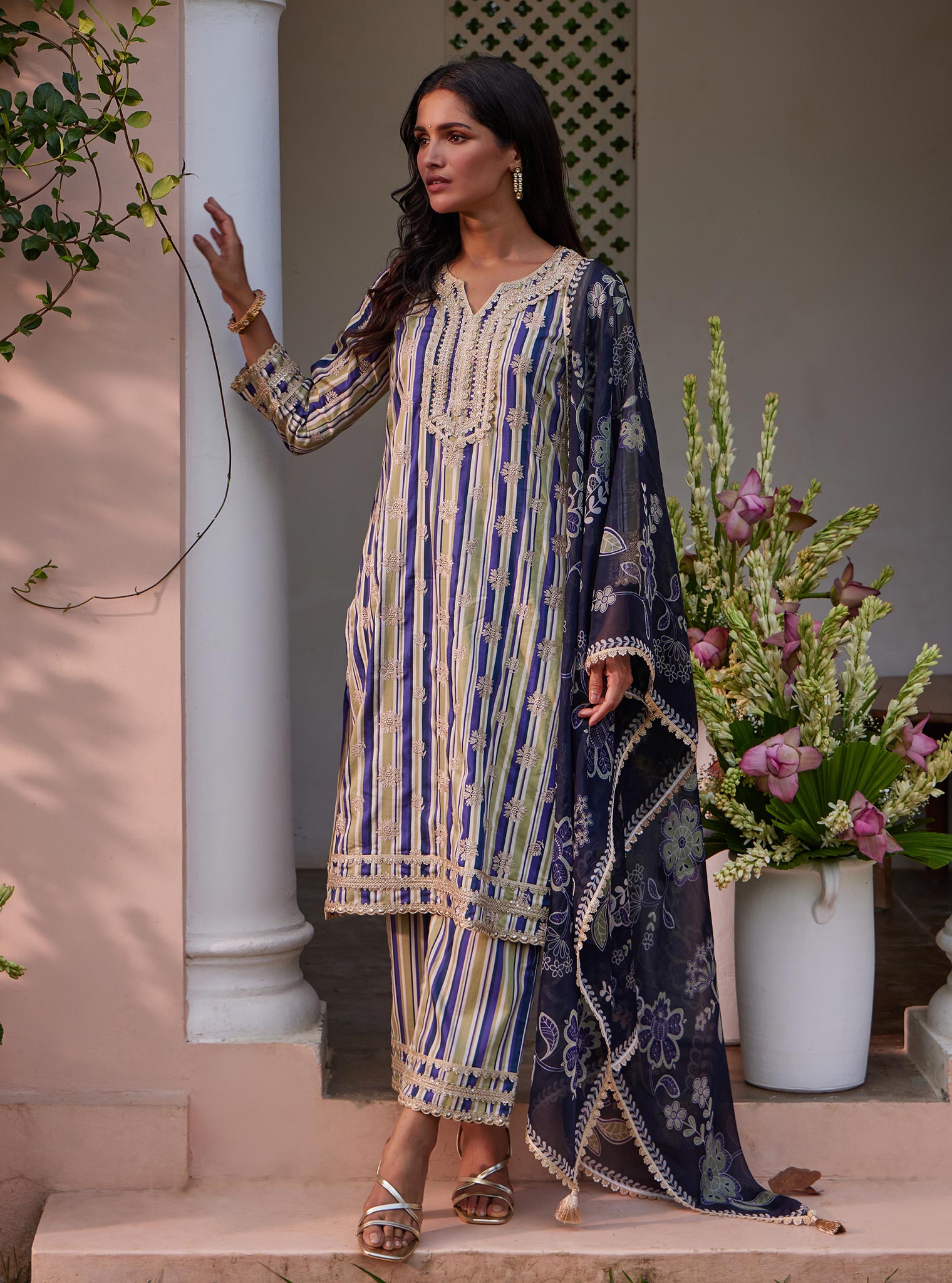 Avasa Pima Blue Kurta Set
