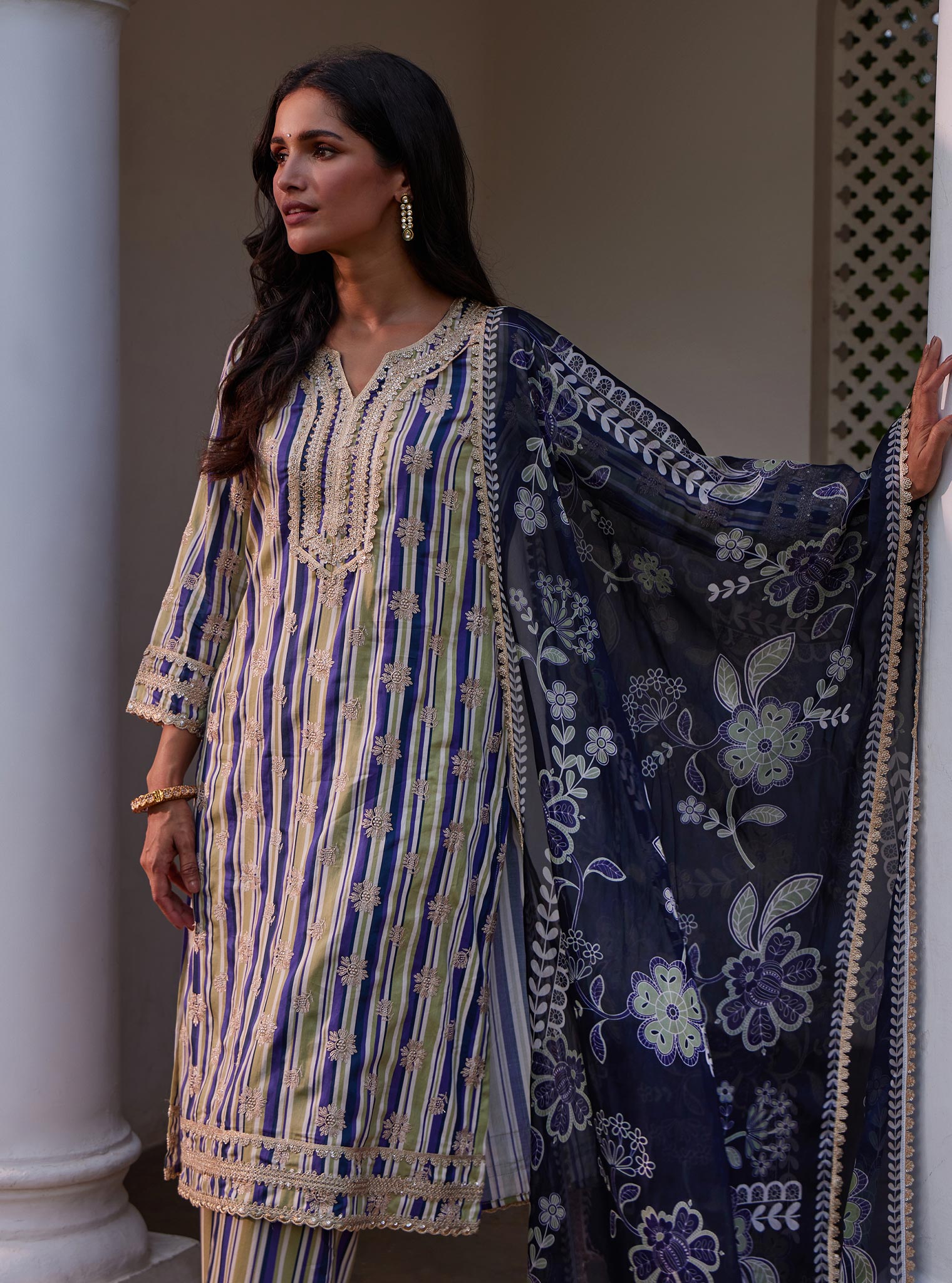 Avasa Pima Blue Kurta Set