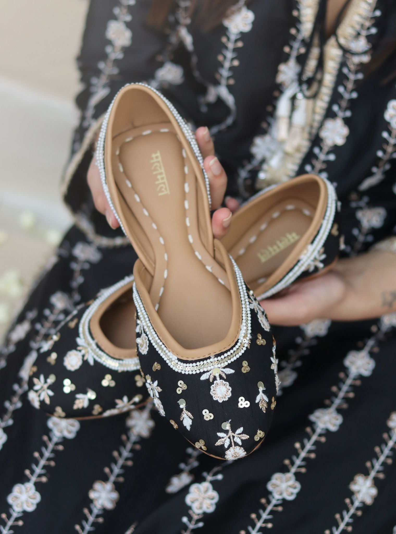 Nadia Black Vegan Jutti