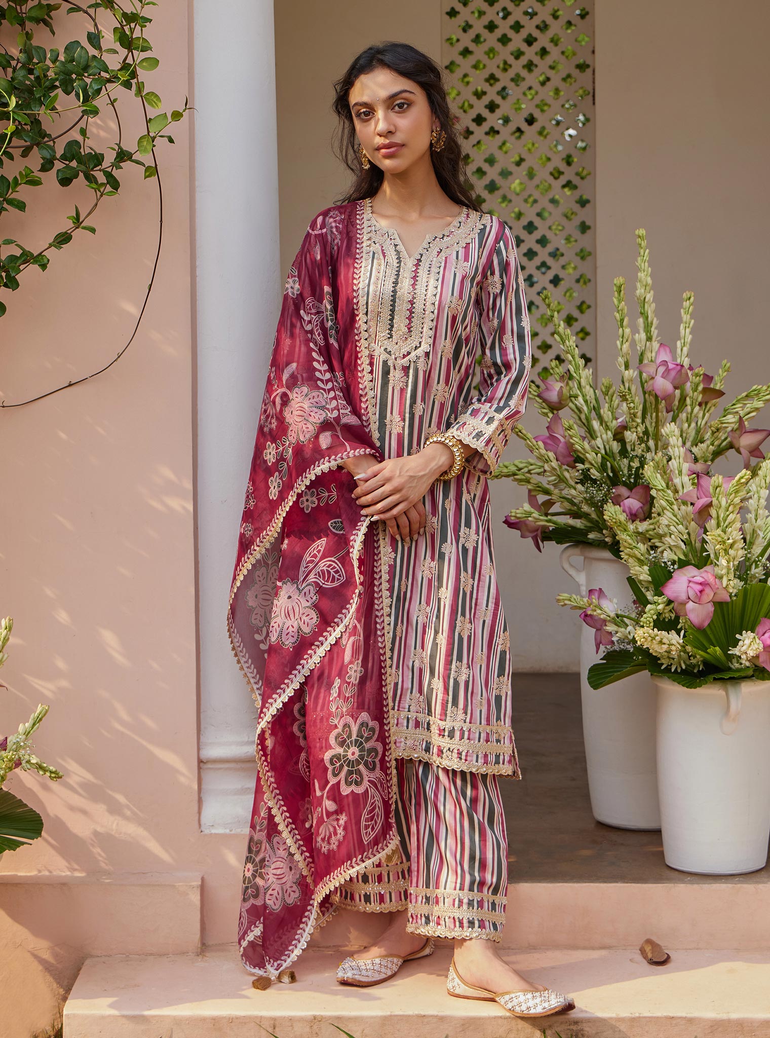 Avasa Pima Pink Kurta Set