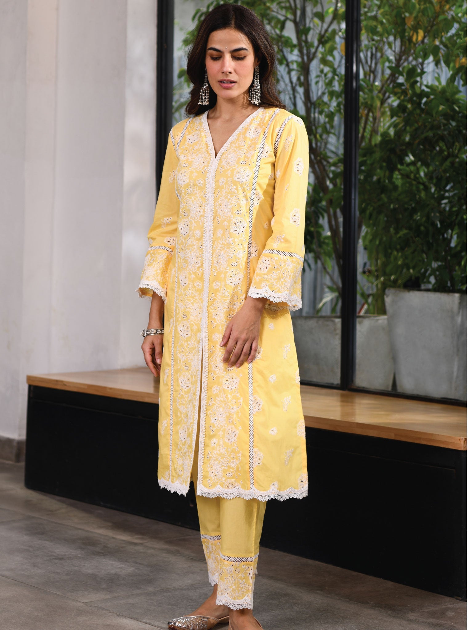 Chester Supima Cotton Yellow Kurta Set