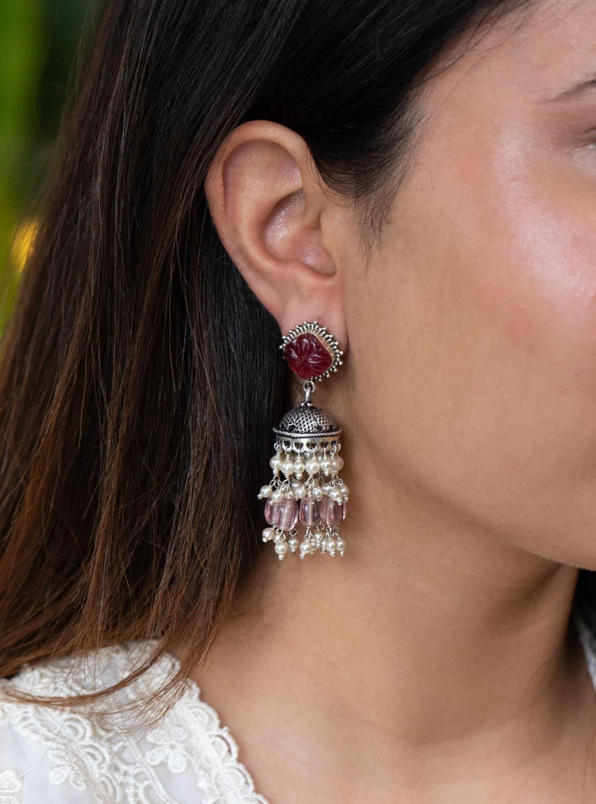 Pure Silver Riddhi Jhumki