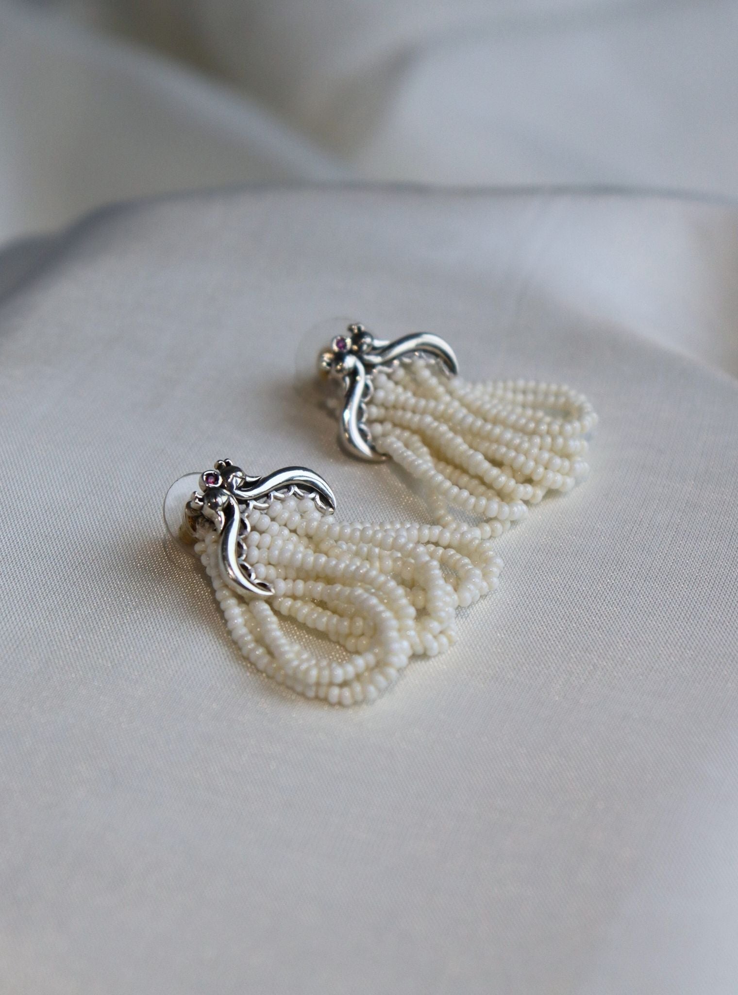 Pure Silver Mayur Earrings