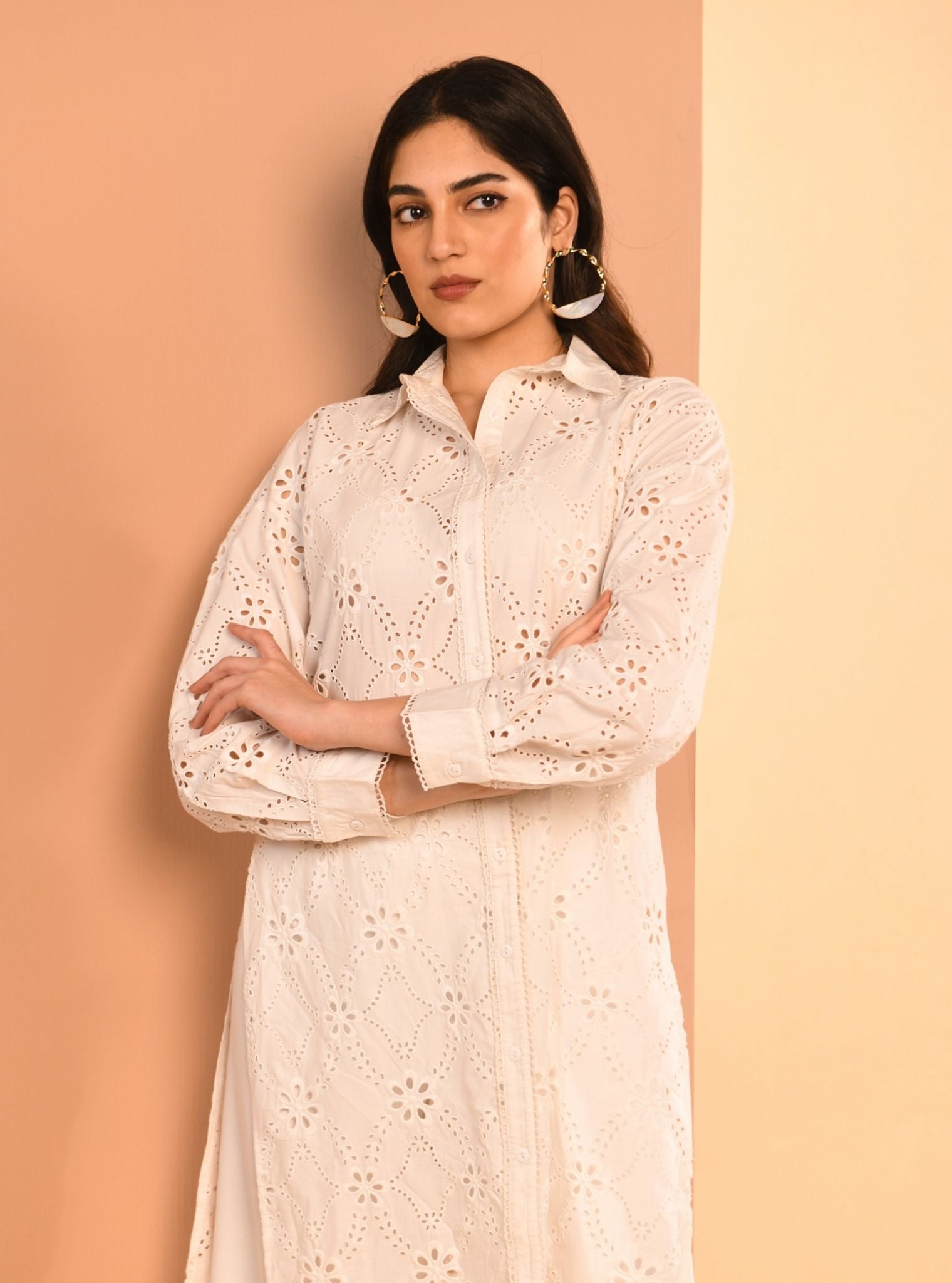 Trix Supima Cotton White Co-ord Set