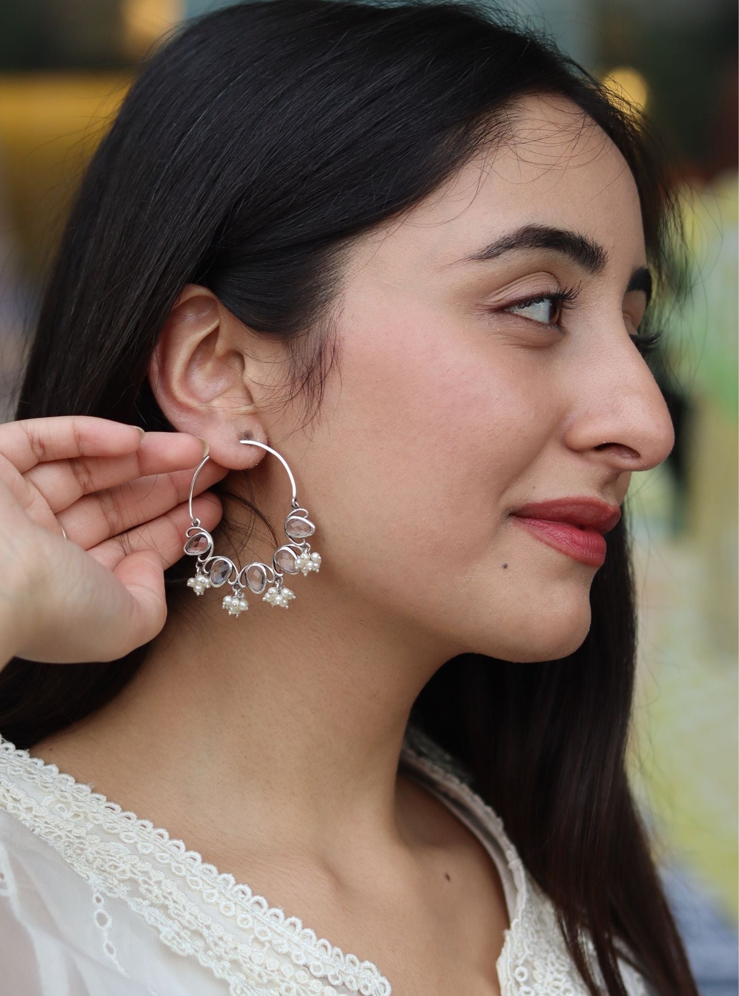 Pure Silver Navya Earrings