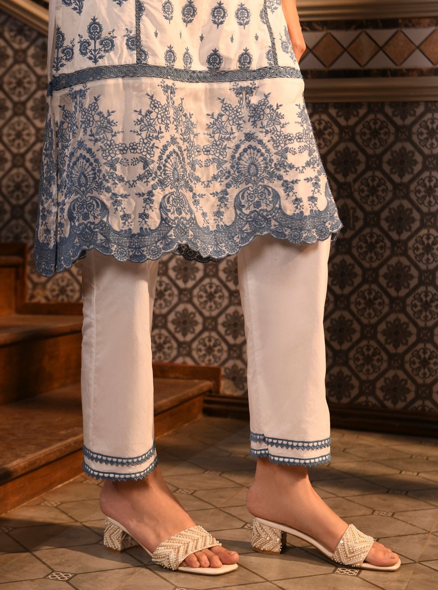 Dinaz Supima Cotton Light Blue Kurta Set