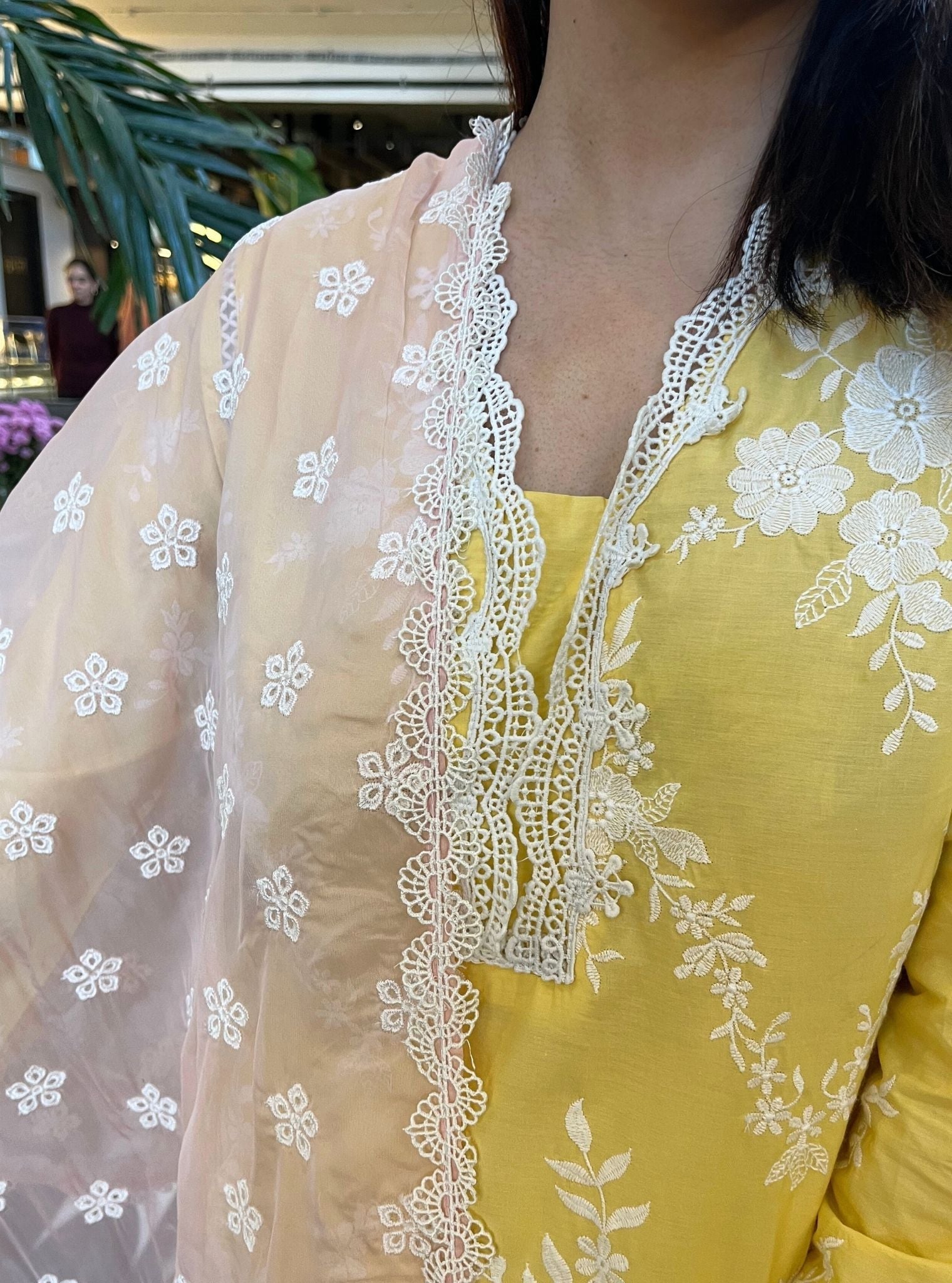 Atrai Supima Cotton Yellow Kurta with Dhoti Pant Set