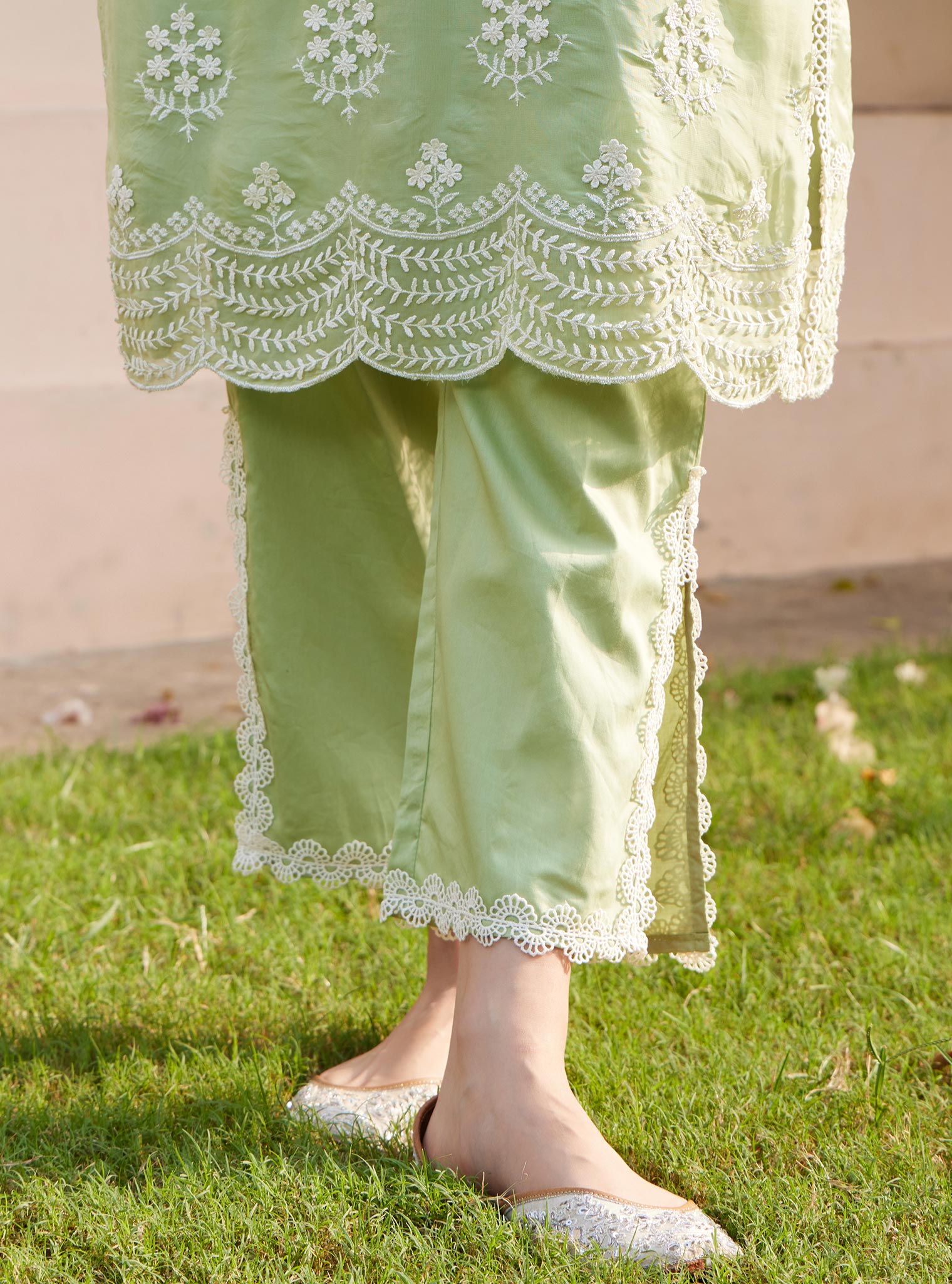 Aruni Organza Green Kurta Set