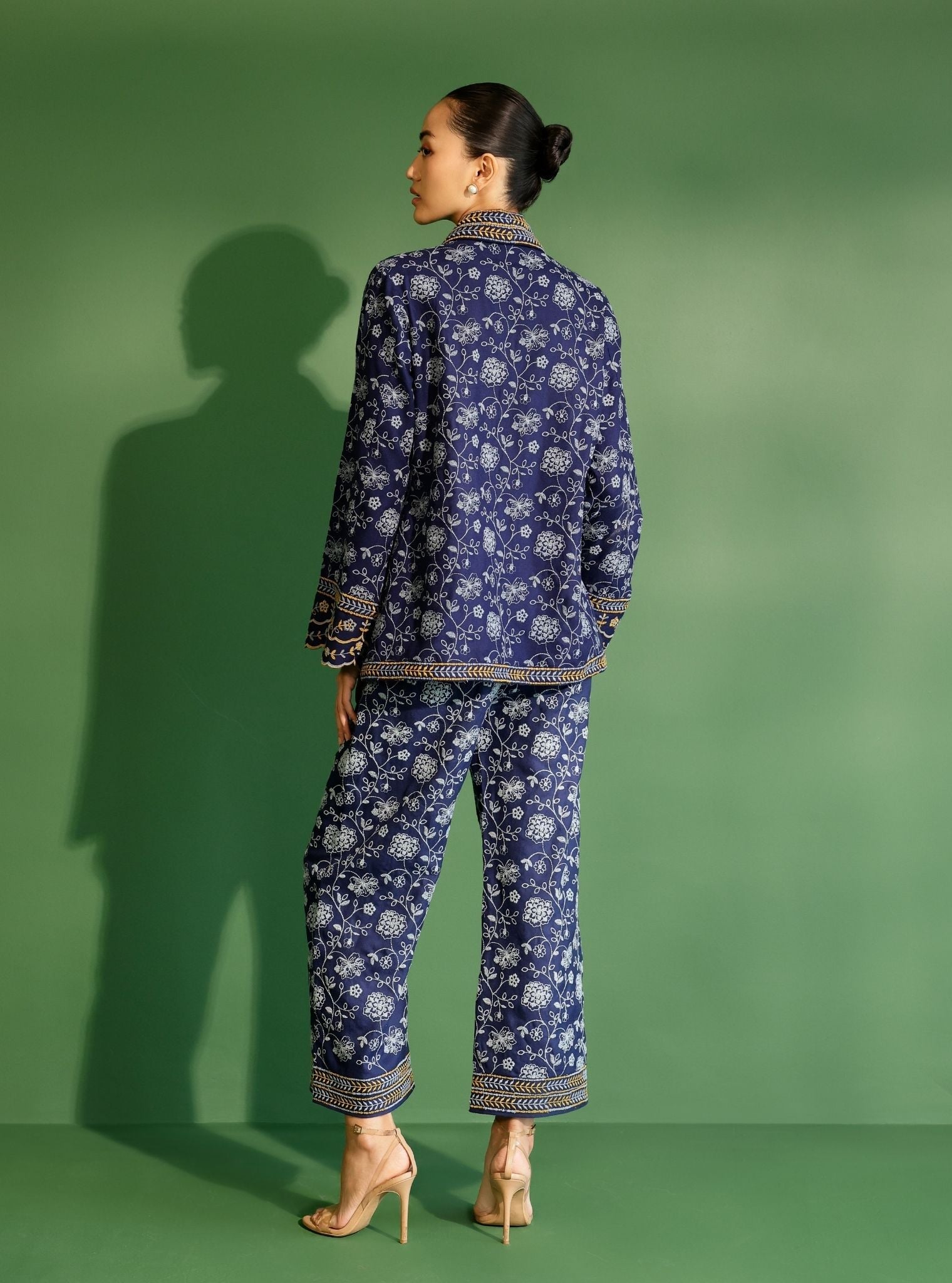 Colby Wool Navy Shirt Co-ord Set