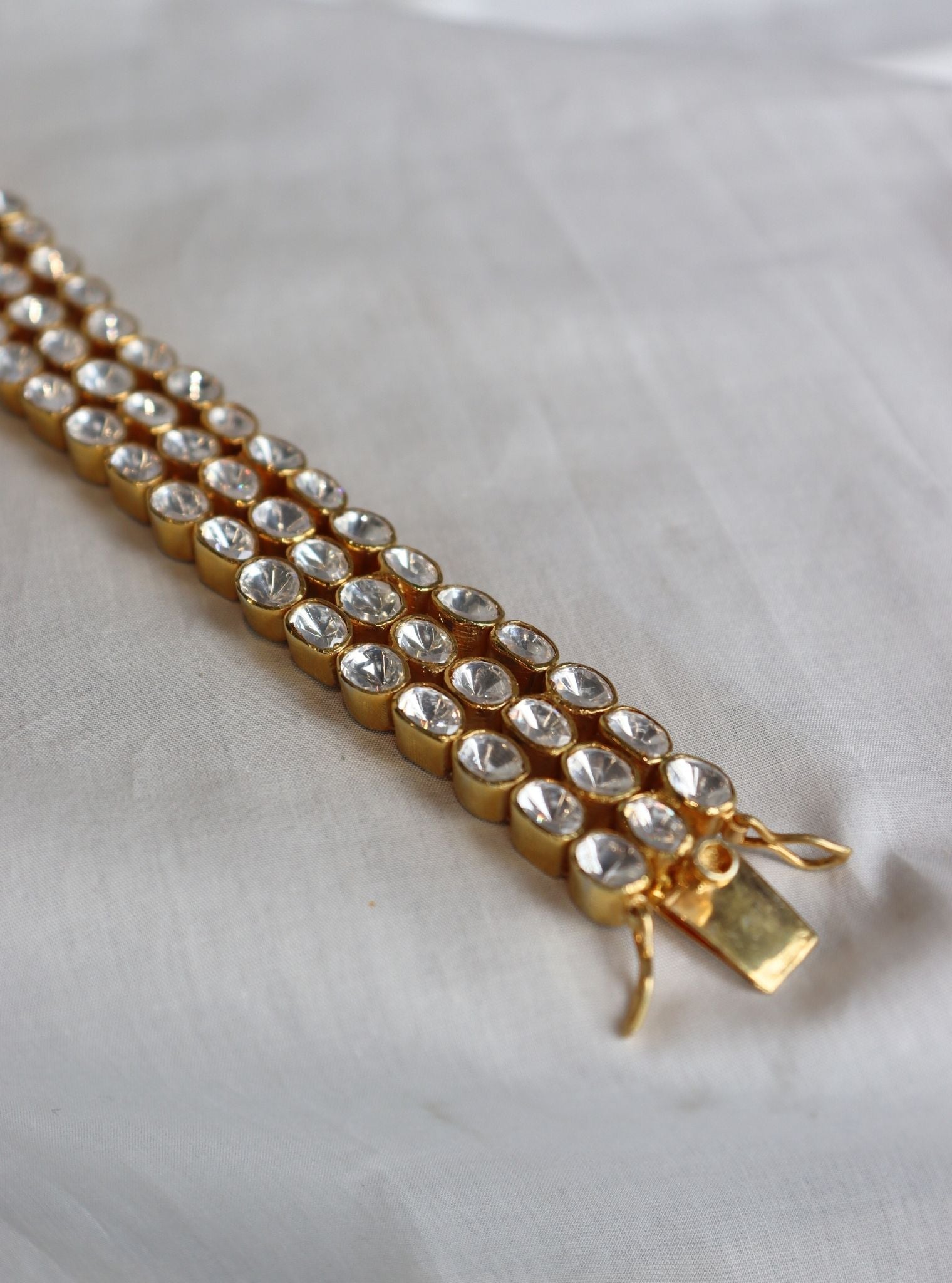 Pure Silver Polki Bracelet