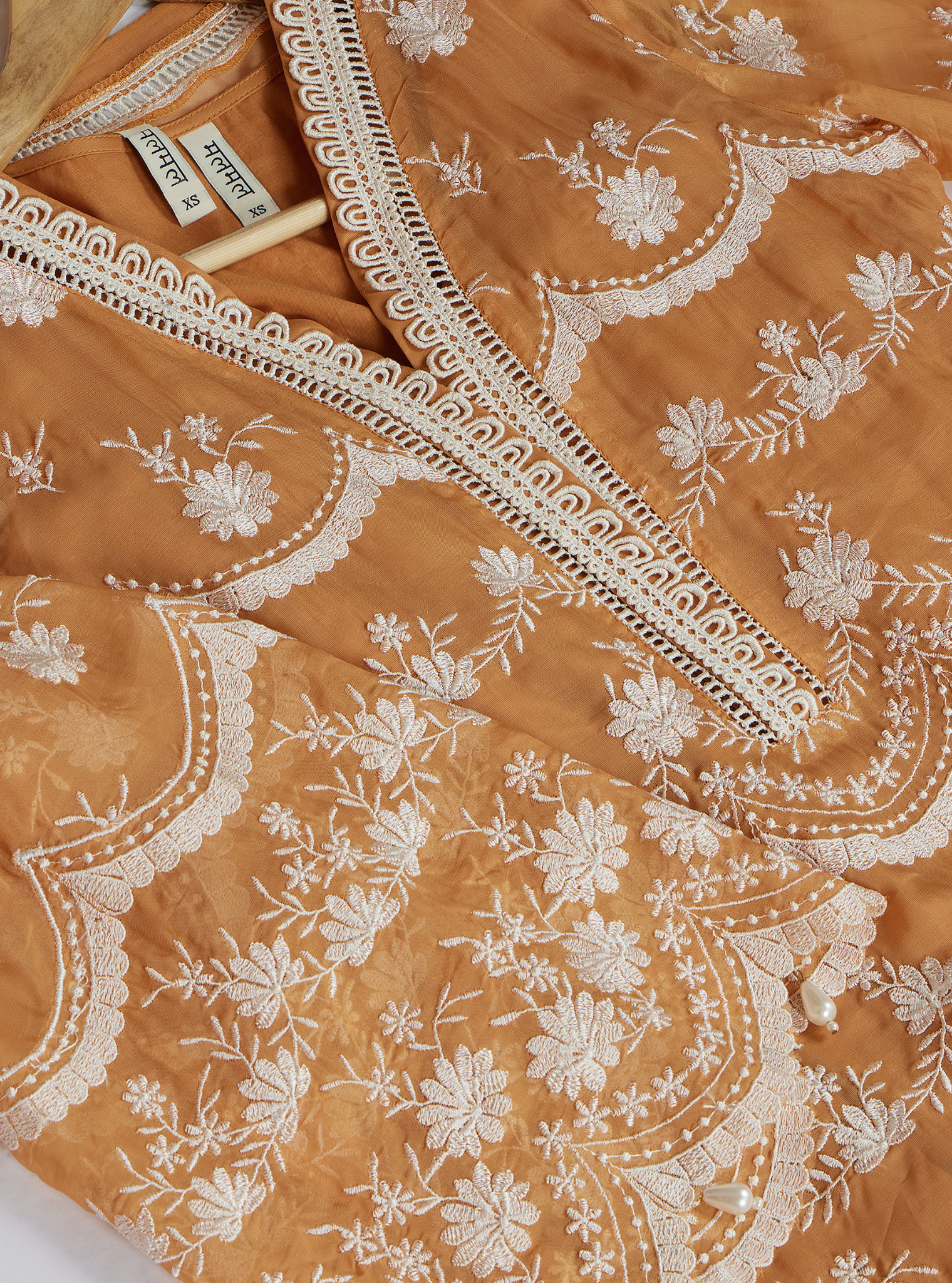 Ditsa Organza Orange Kurta with Garara Set