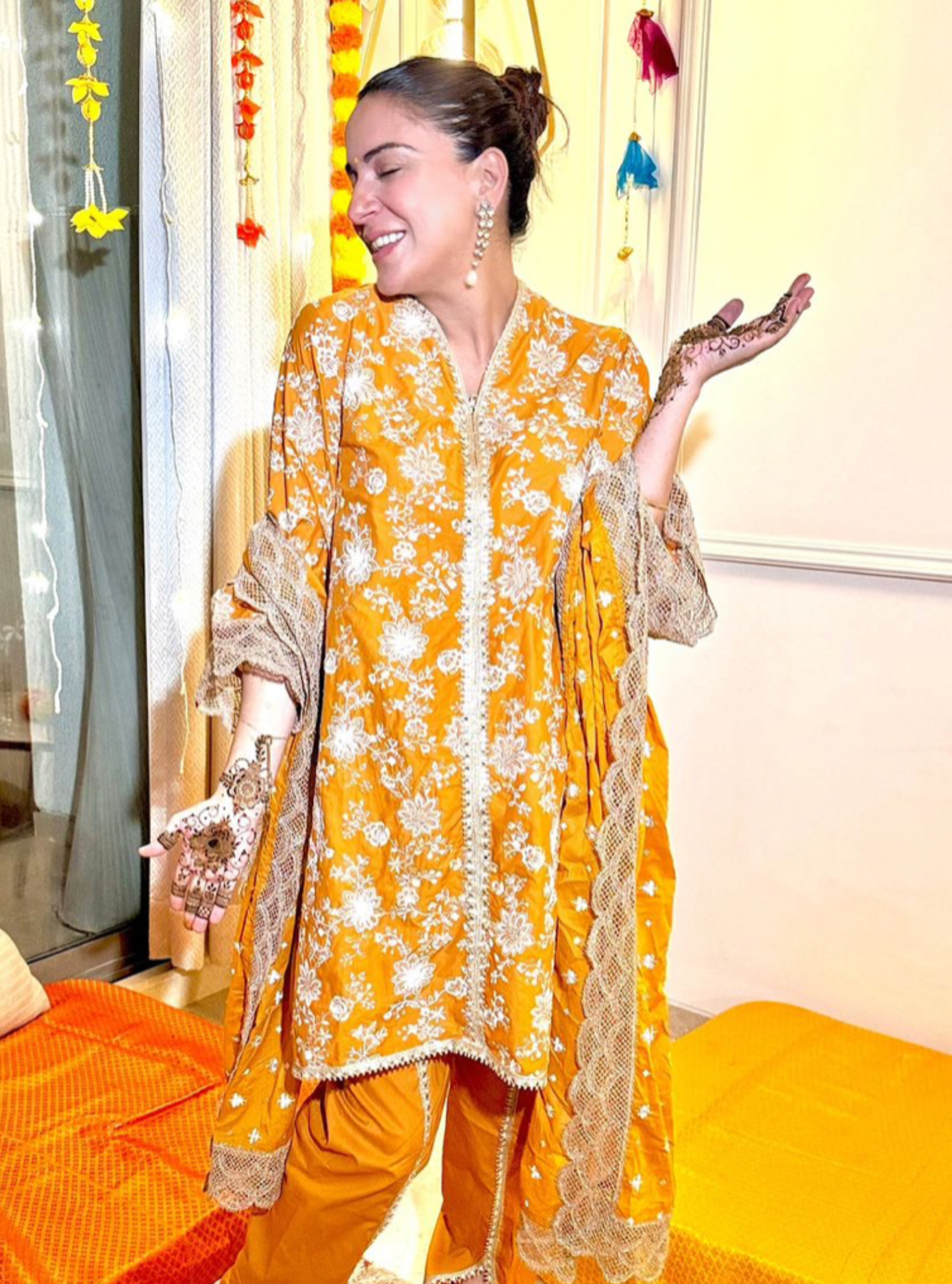 Komen Supima Cotton Mustard Kurta Set