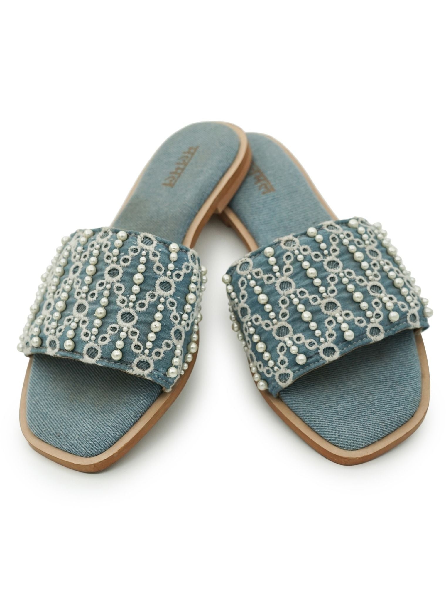 Aura Denim Vegan Flat Sandal