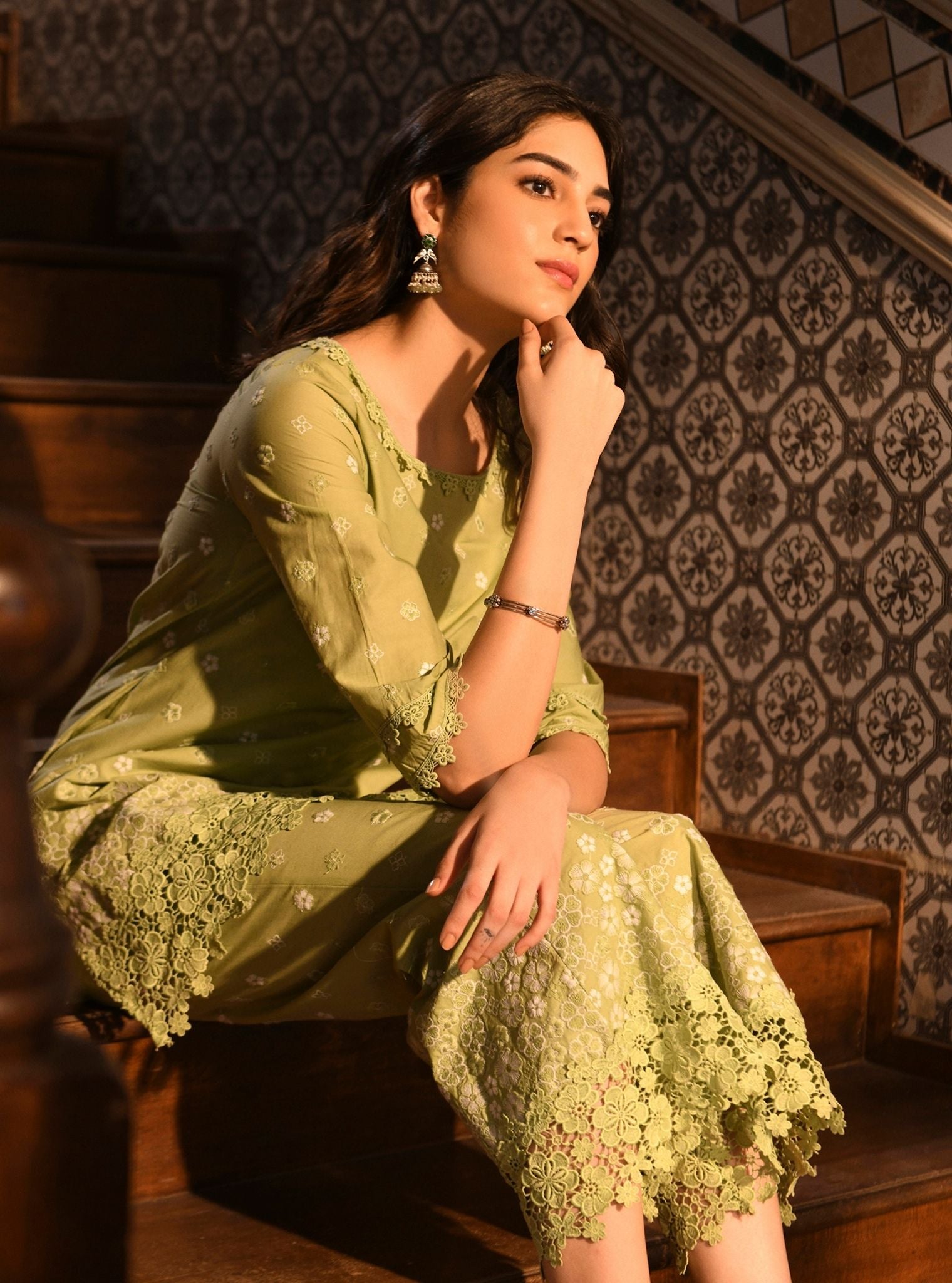 Amiya Supima Cotton Light Green Kurta Set