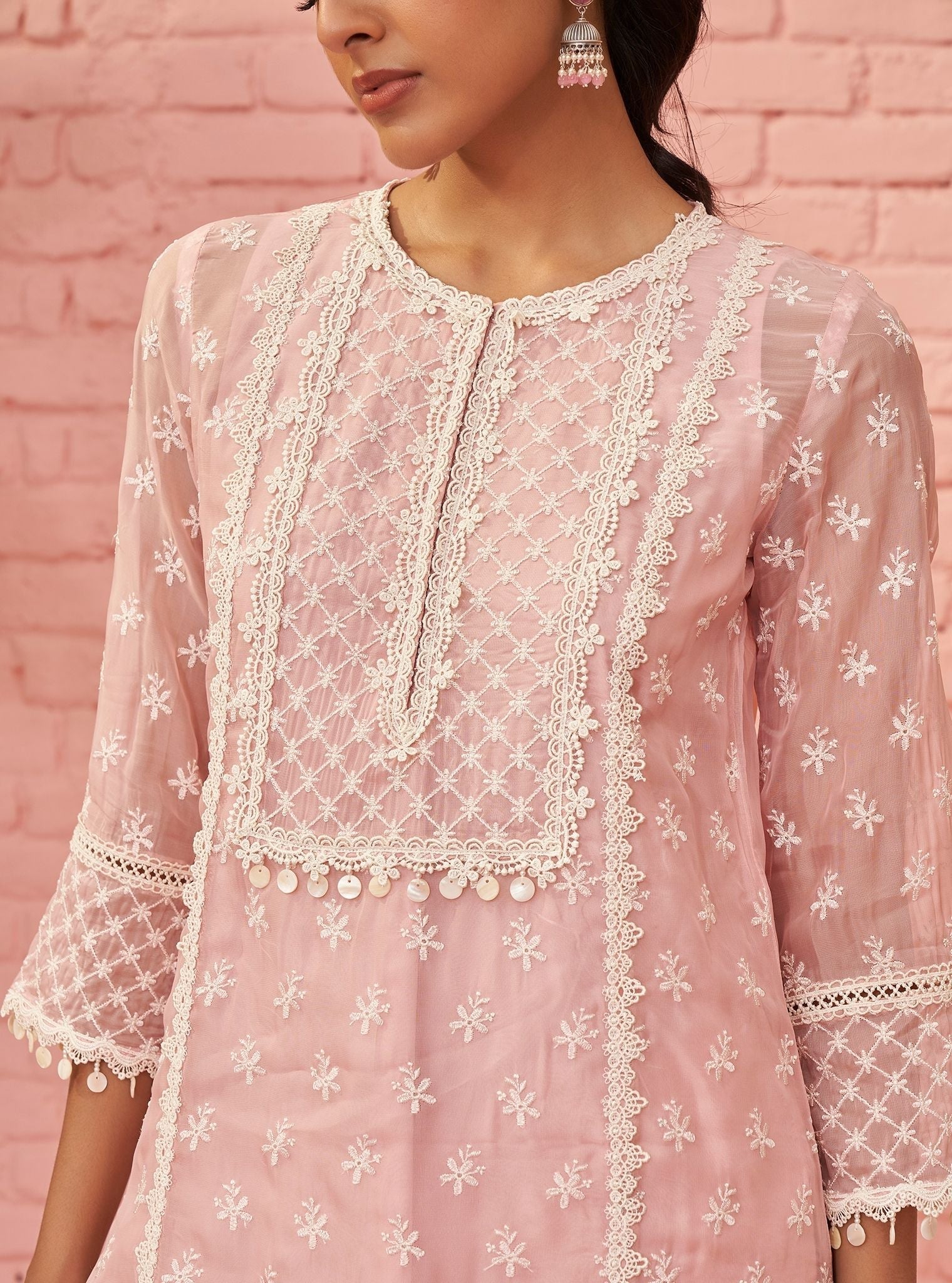 Raaga Organza Pink Kurta Set