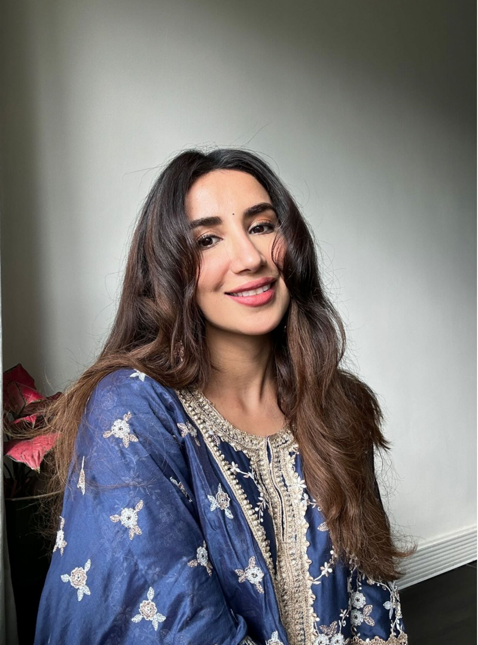 Agasti Pima Navy Kurta Set