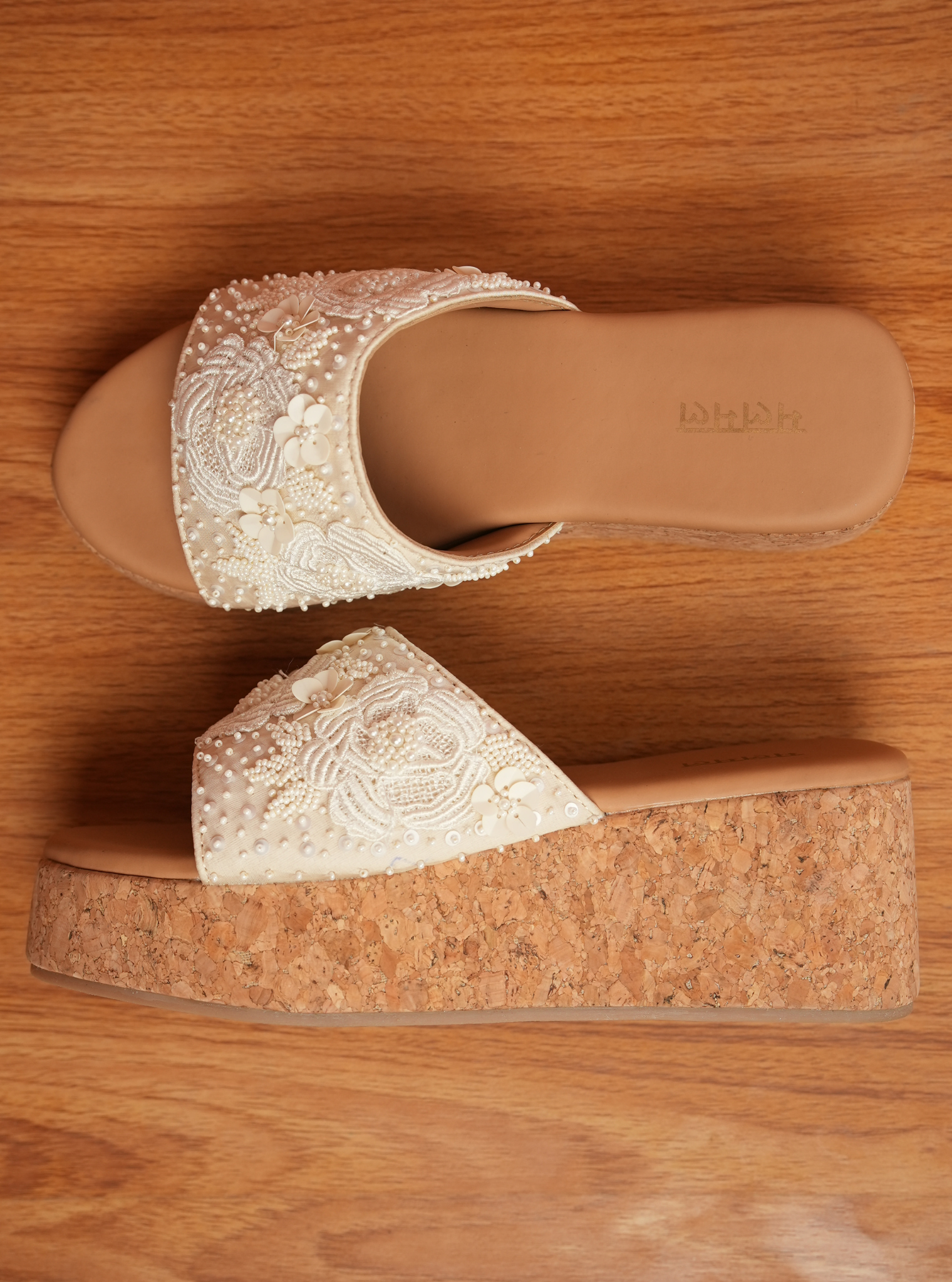 Amelia White Platform Wedge Heel