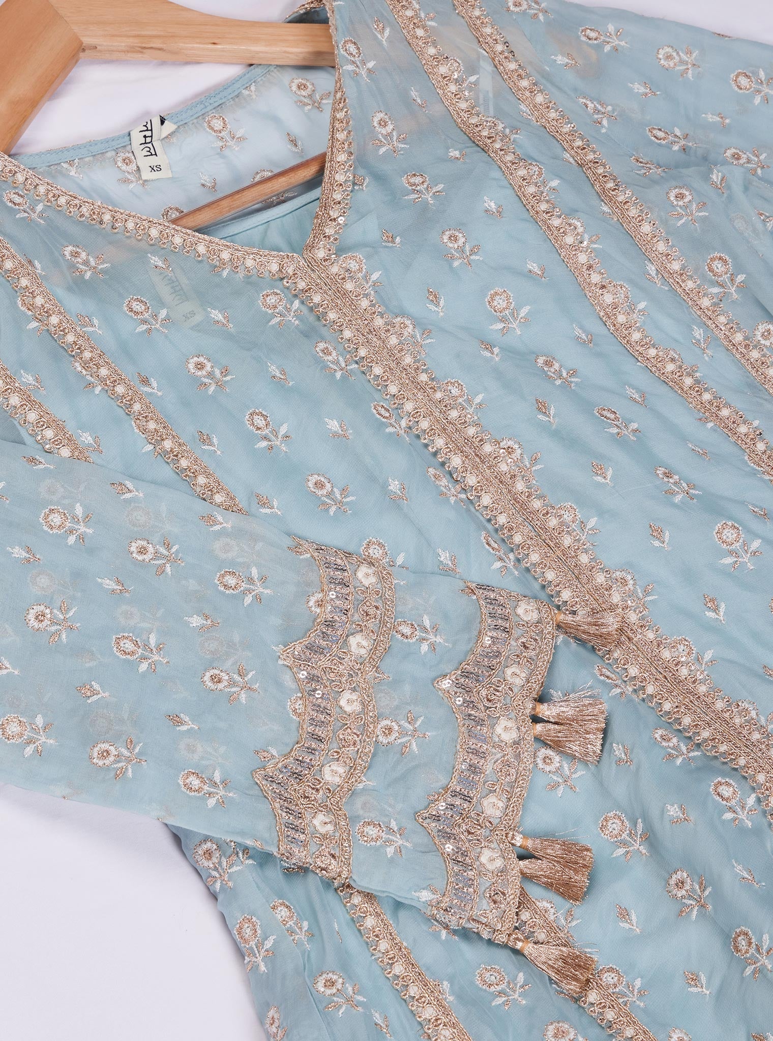 Smera Organza Blue Anarkali Kurta Set