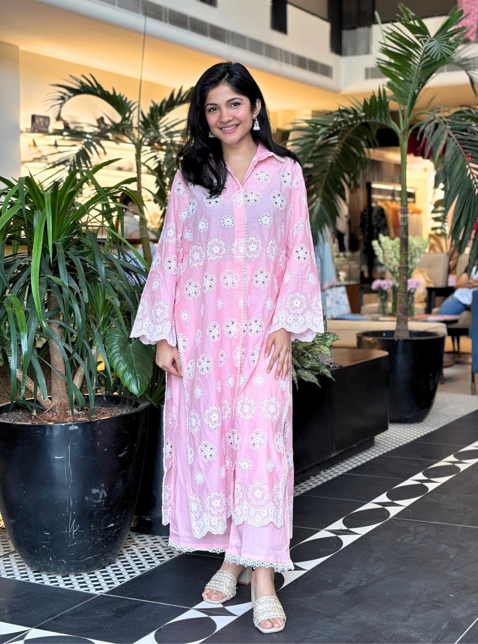 Harriet Supima Cotton Pink Kurta Set