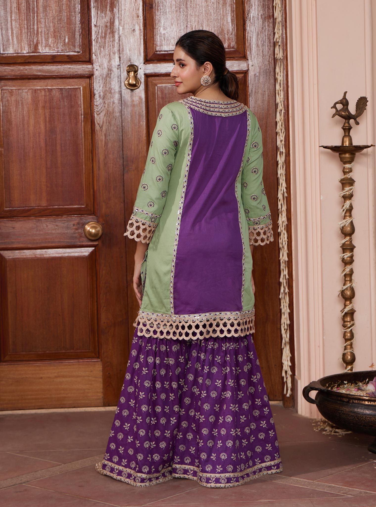 Pravi Pima Green Kurta Set