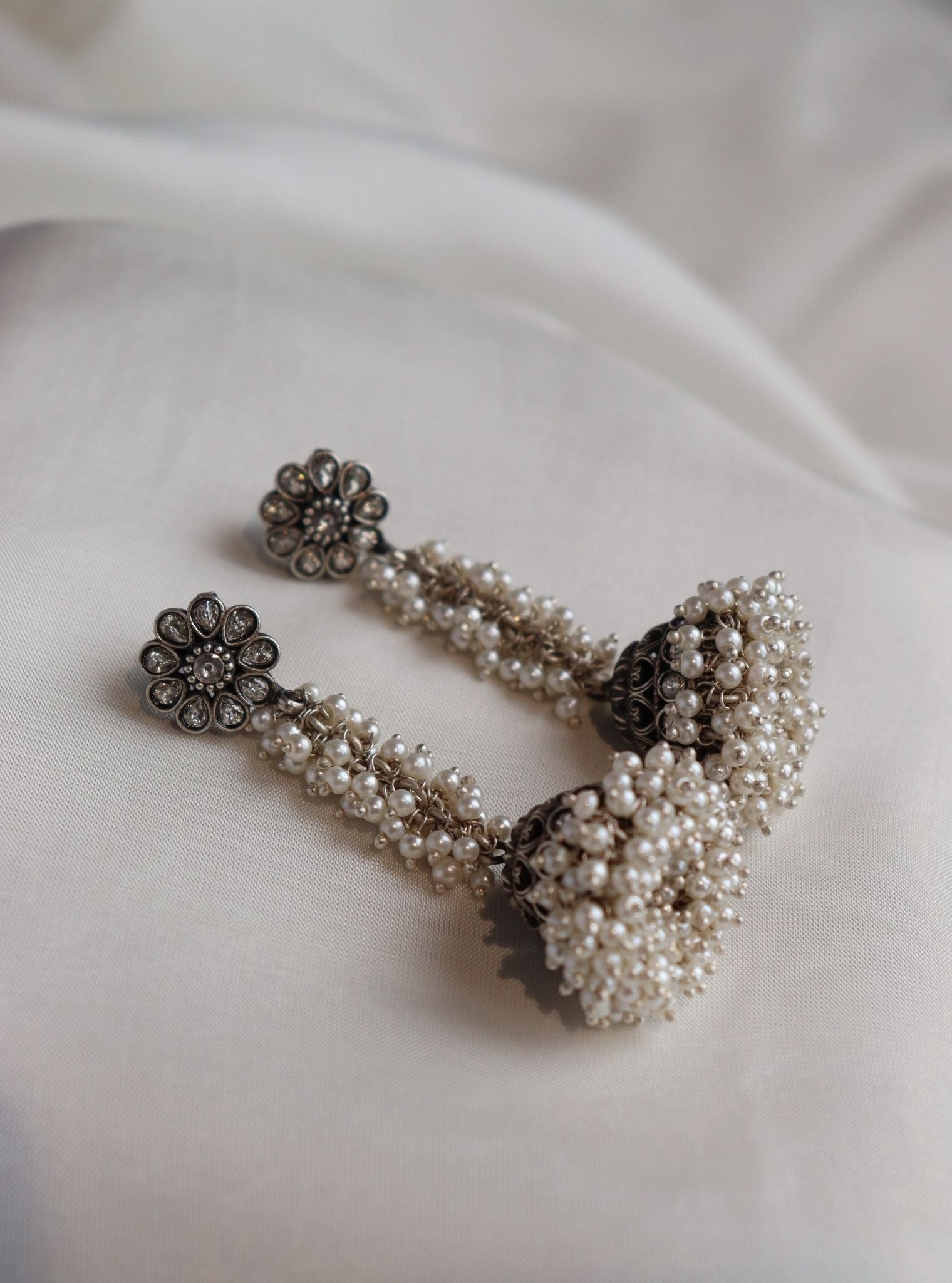 Pure Silver Keya Jhumki