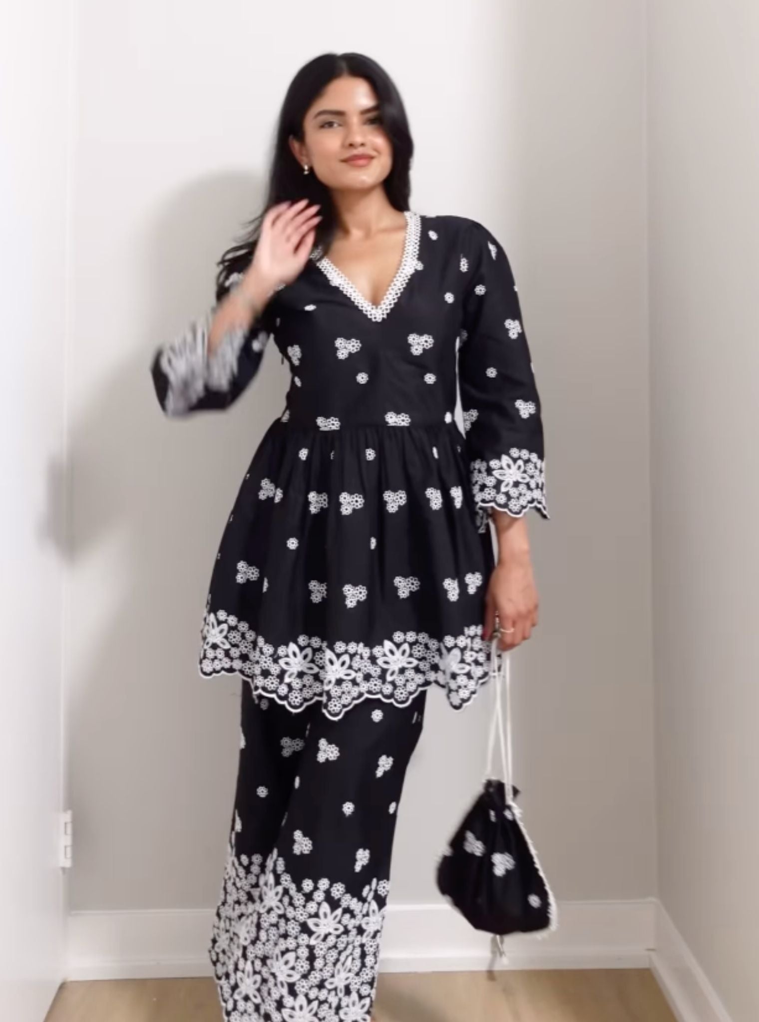 Ayn Supima Cotton Black Co-ord Set