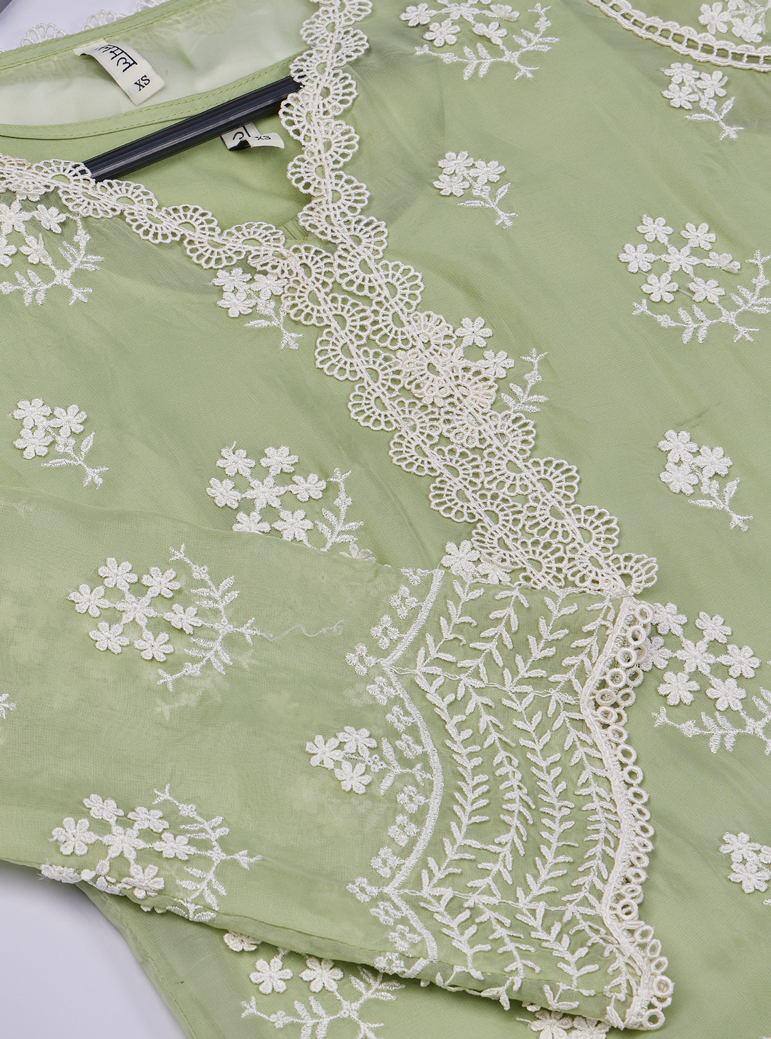 Aruni Organza Green Kurta Set