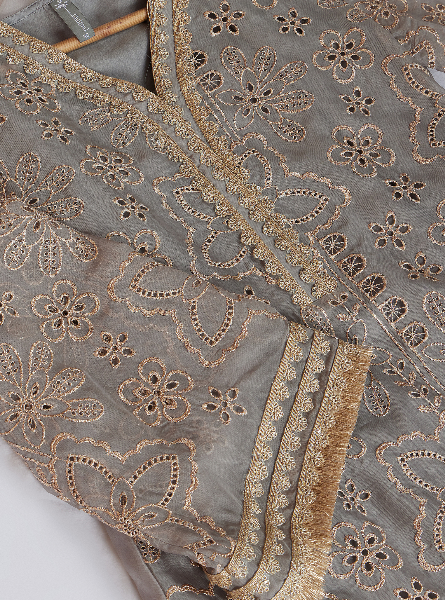 Ekani Organza Grey Kurta with Salwar Set