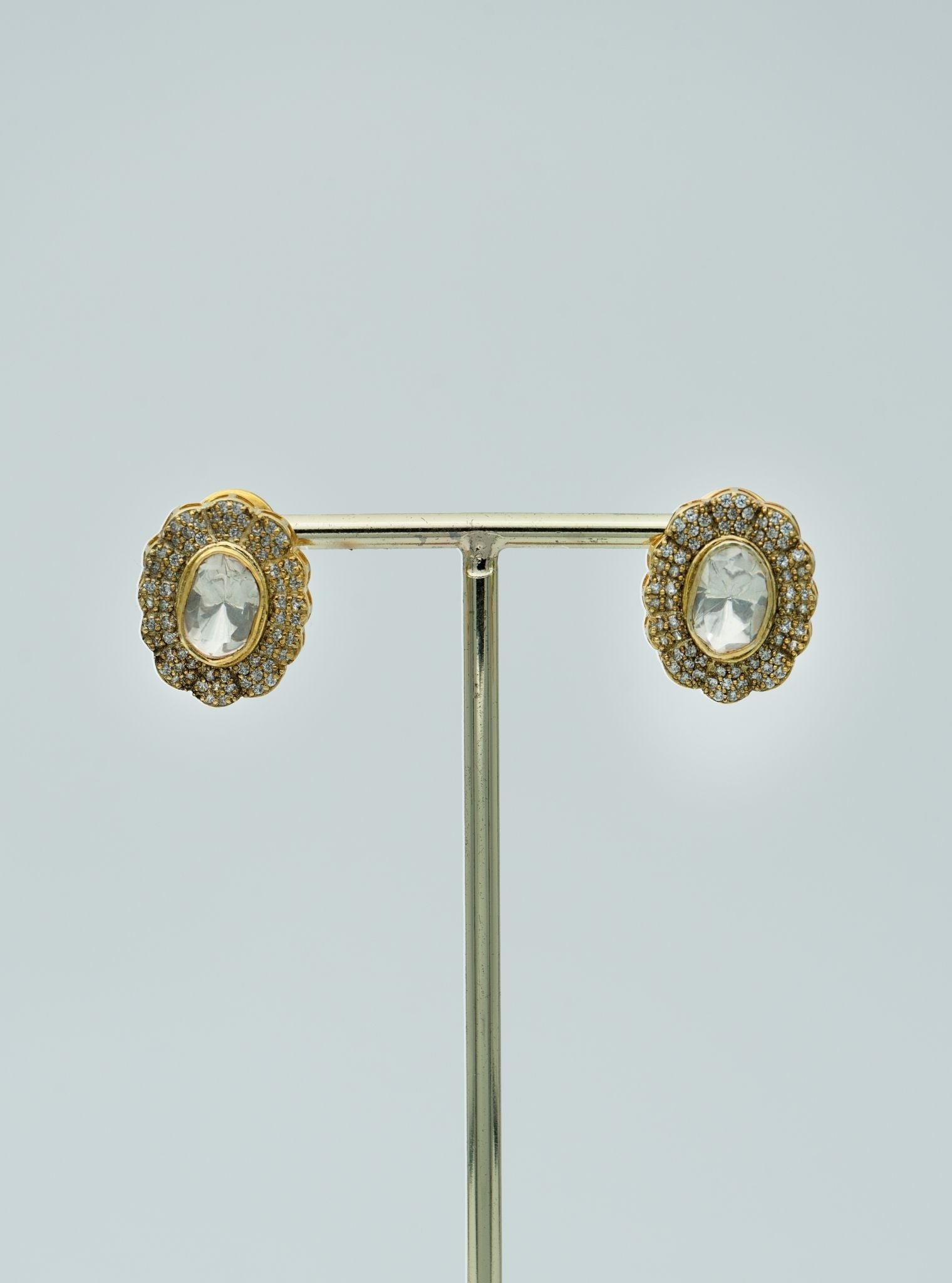 Pure Silver Riva Studs Gold