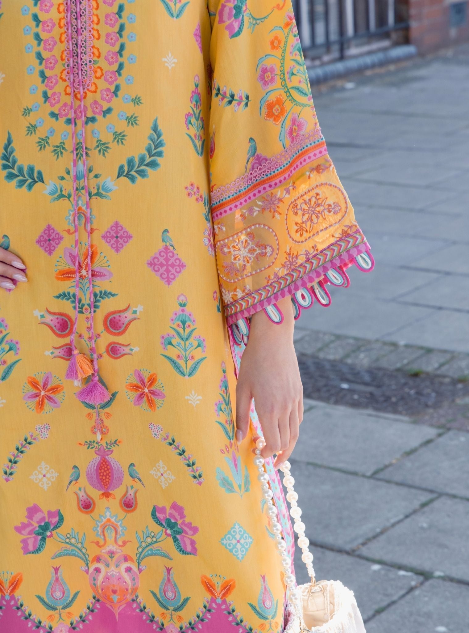Elvi Lawn Printed Yellow Kurta Set
