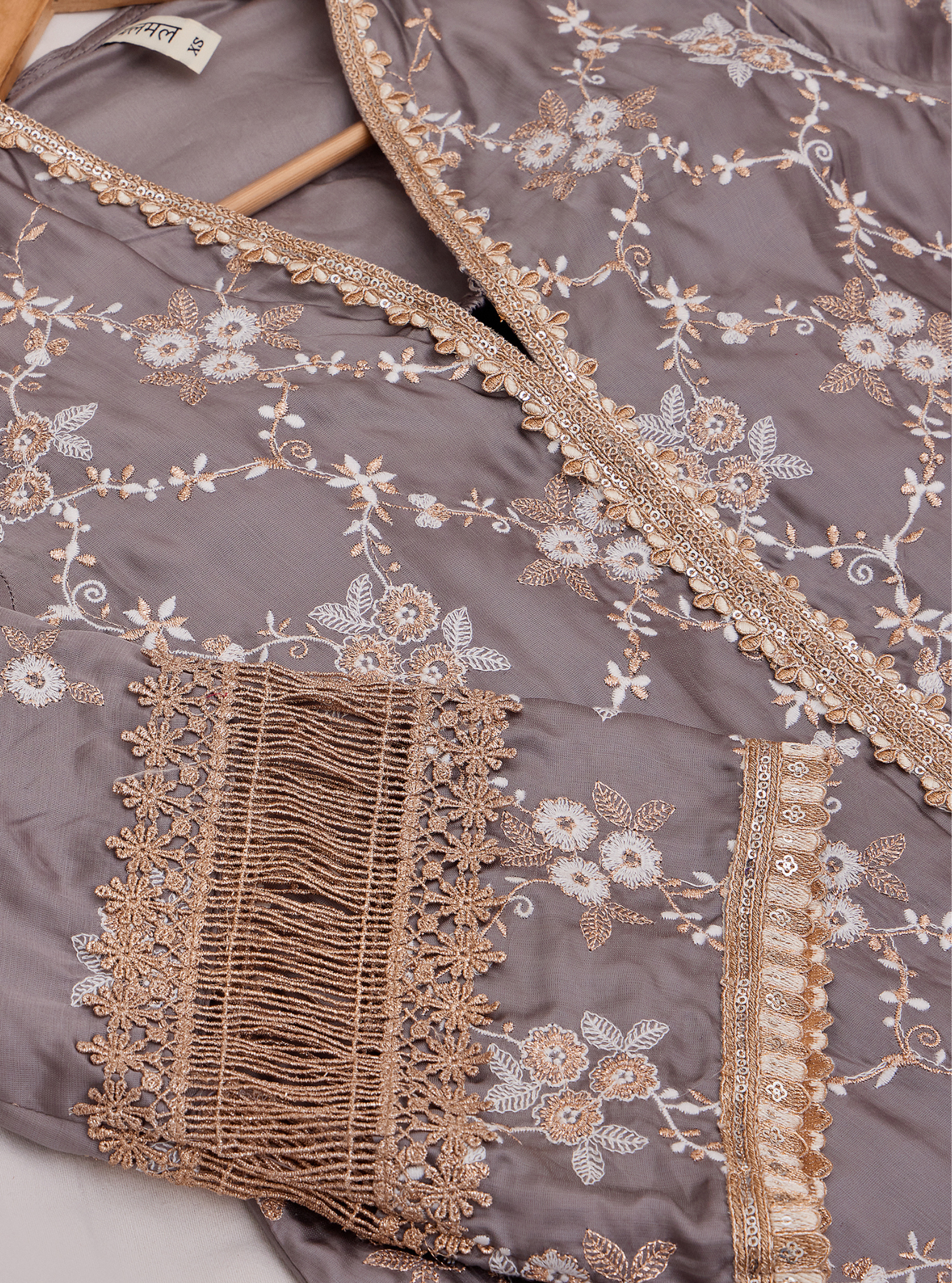 Dvija Cupro Grey Kurta Set